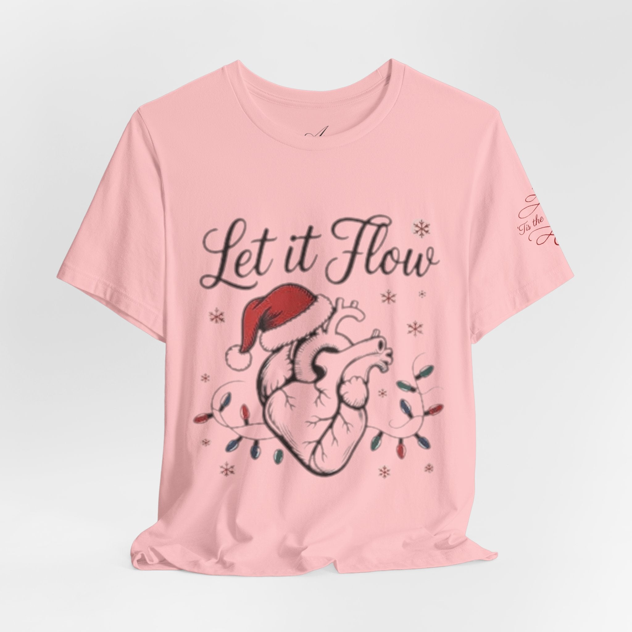 Let It Flow Heart Tee  Christmas Anatomical Heart Shirt