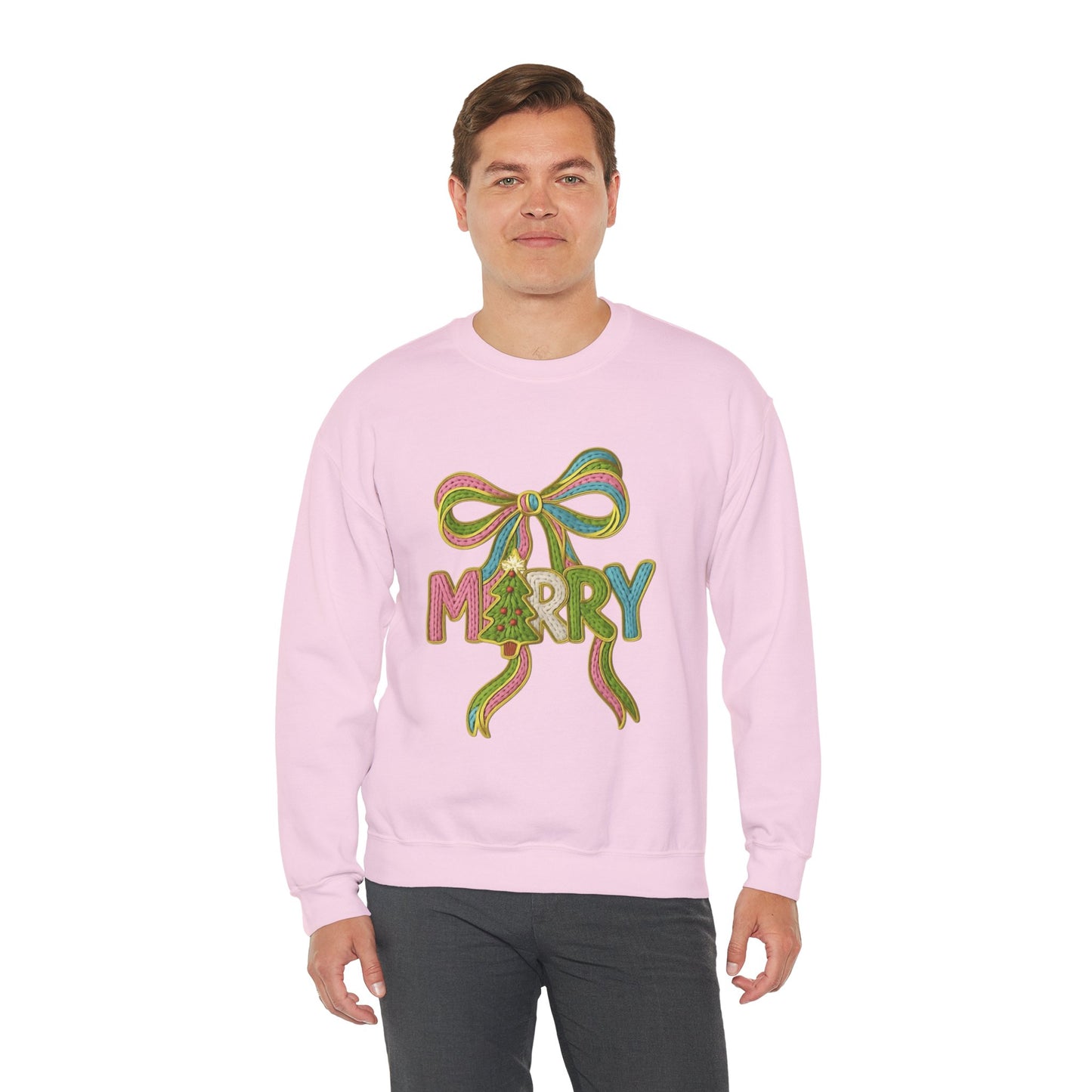 Festive Holiday Designs and Quotes Candy Christmas Tree Sweatshirt — Holiday Candyland Crewneck