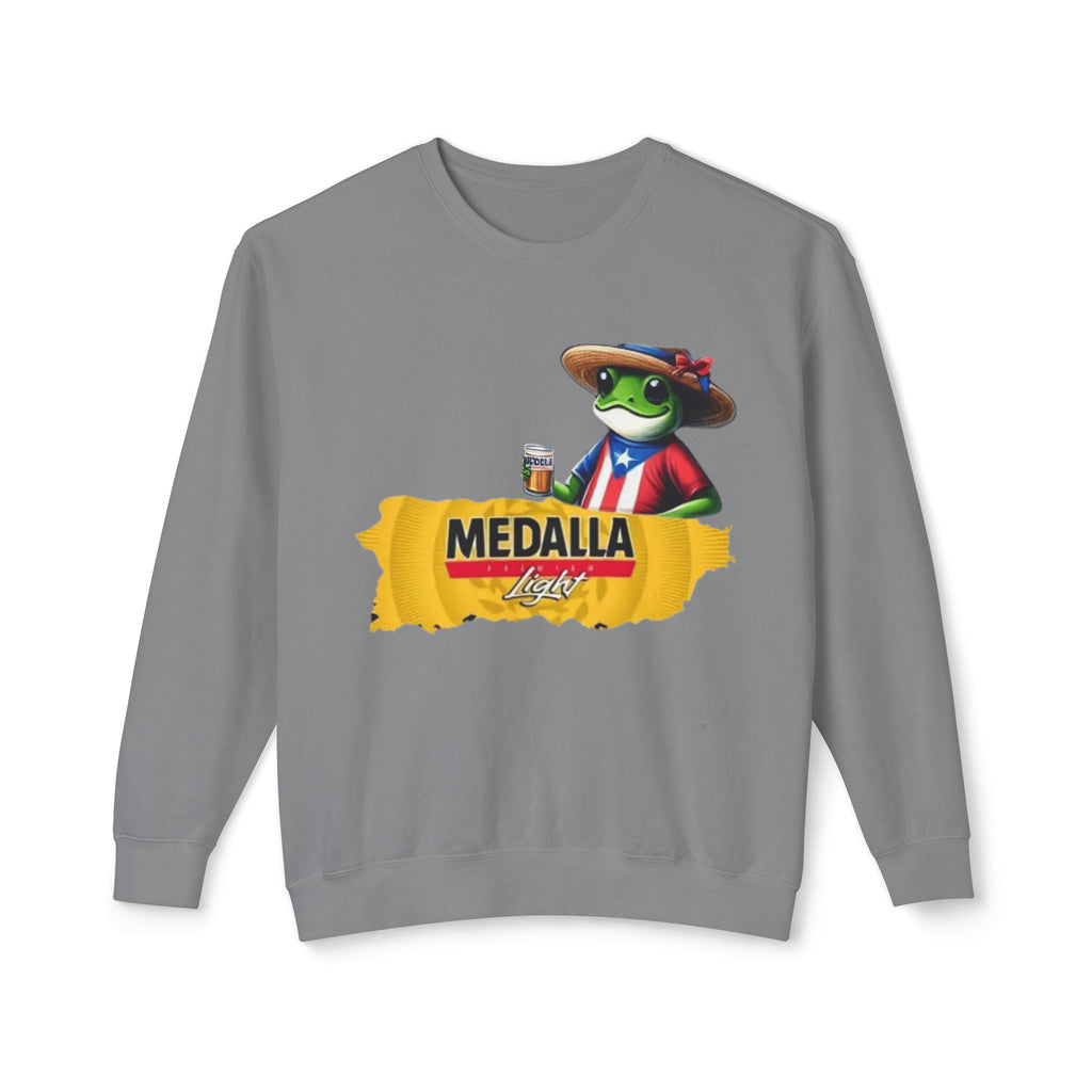 Medalla Light Puerto Rico Sweatshirt Coqui Boricua flag  Beer Pack Graphic Puerto Rico Navidades