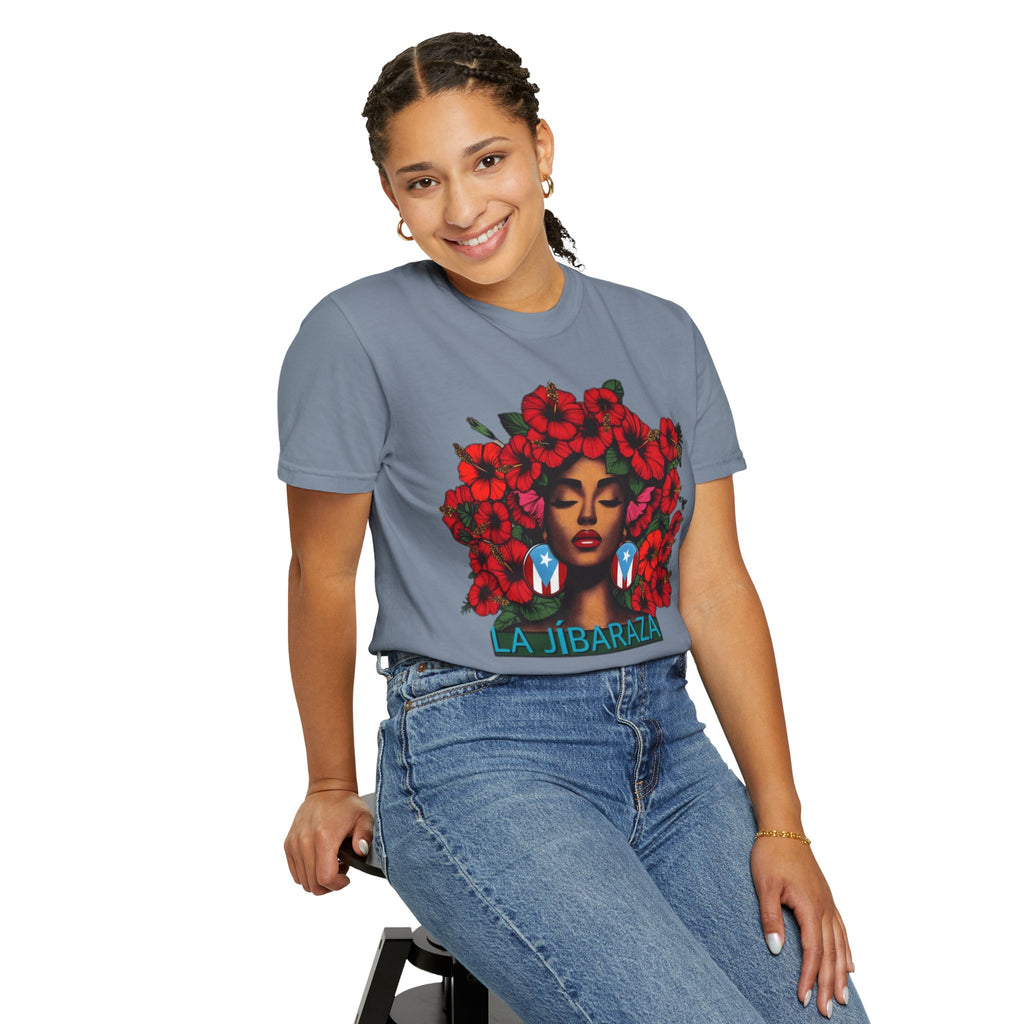 Puerto Rico Navidades T-Shirt — "La Jíbaraza" Floral Puerto Rican Pride Tee