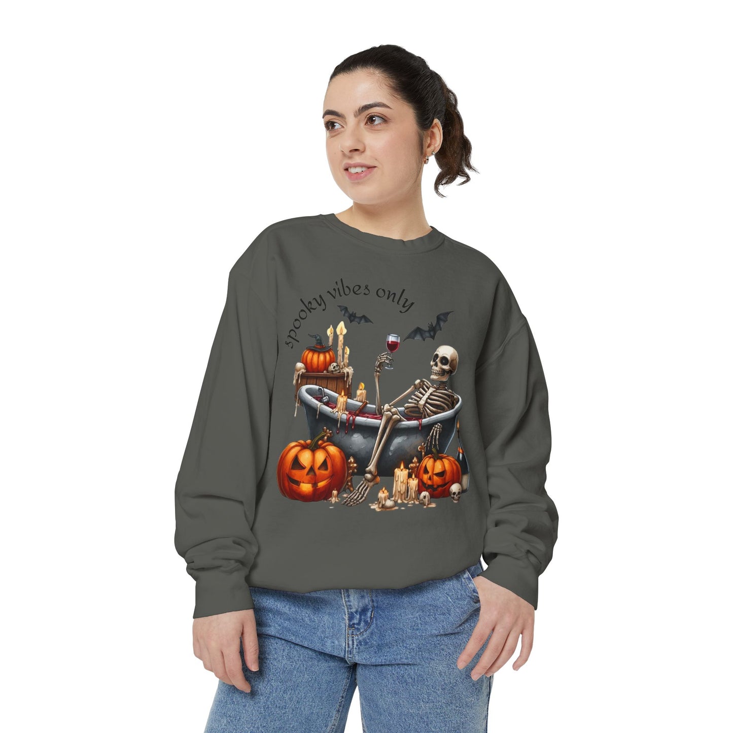 Spooky Vibes Only Sweatshirt, Halloween Sweatshirt, Unisex Fall Apparel, Cozy Trick or Treat Sweatshirt, Comfortable Halloween Gift, [...]