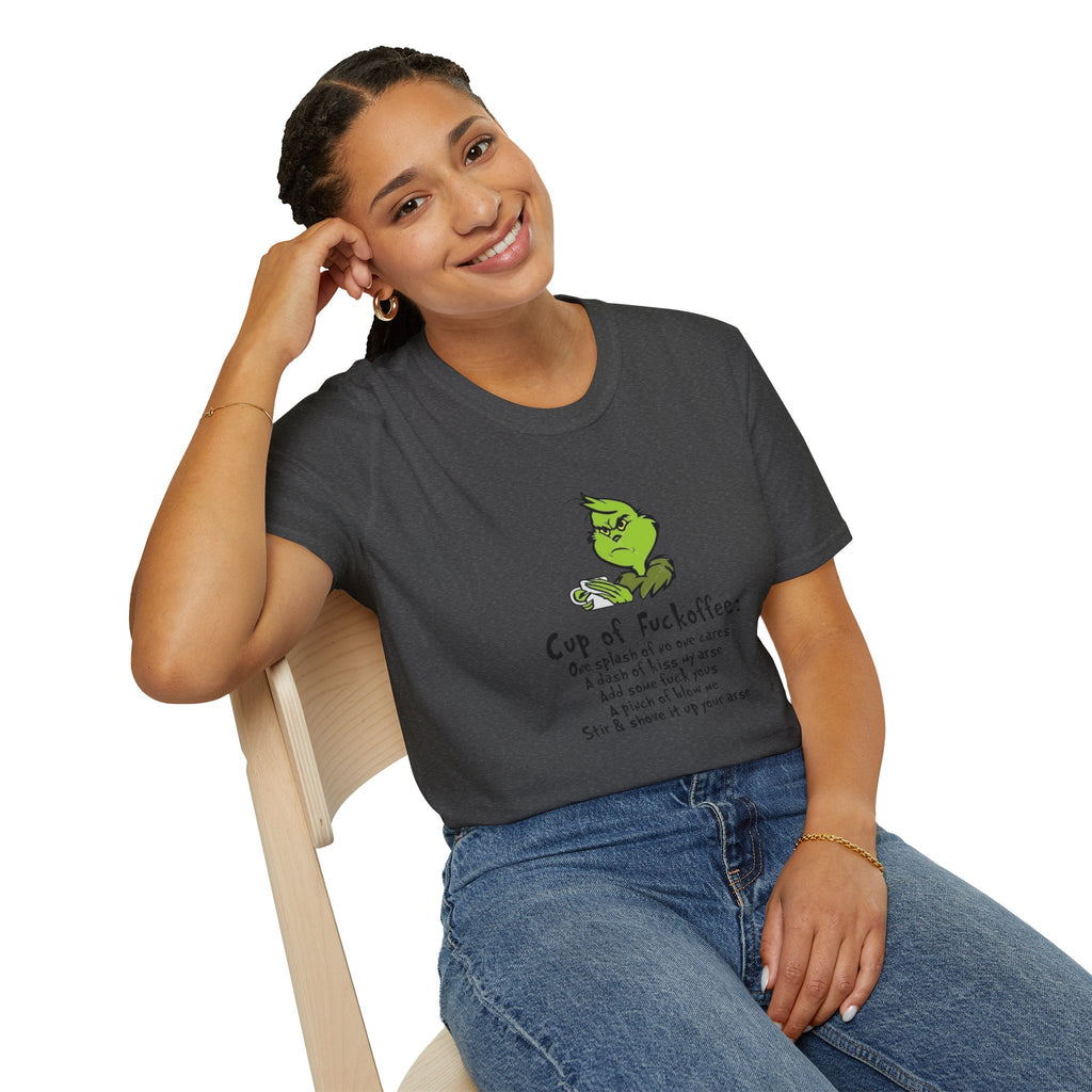 Holiday Apparel | Christmas Tees & Sweatshirts with Festive Quotes Funny Grinch Coffee Lover T-Shirt