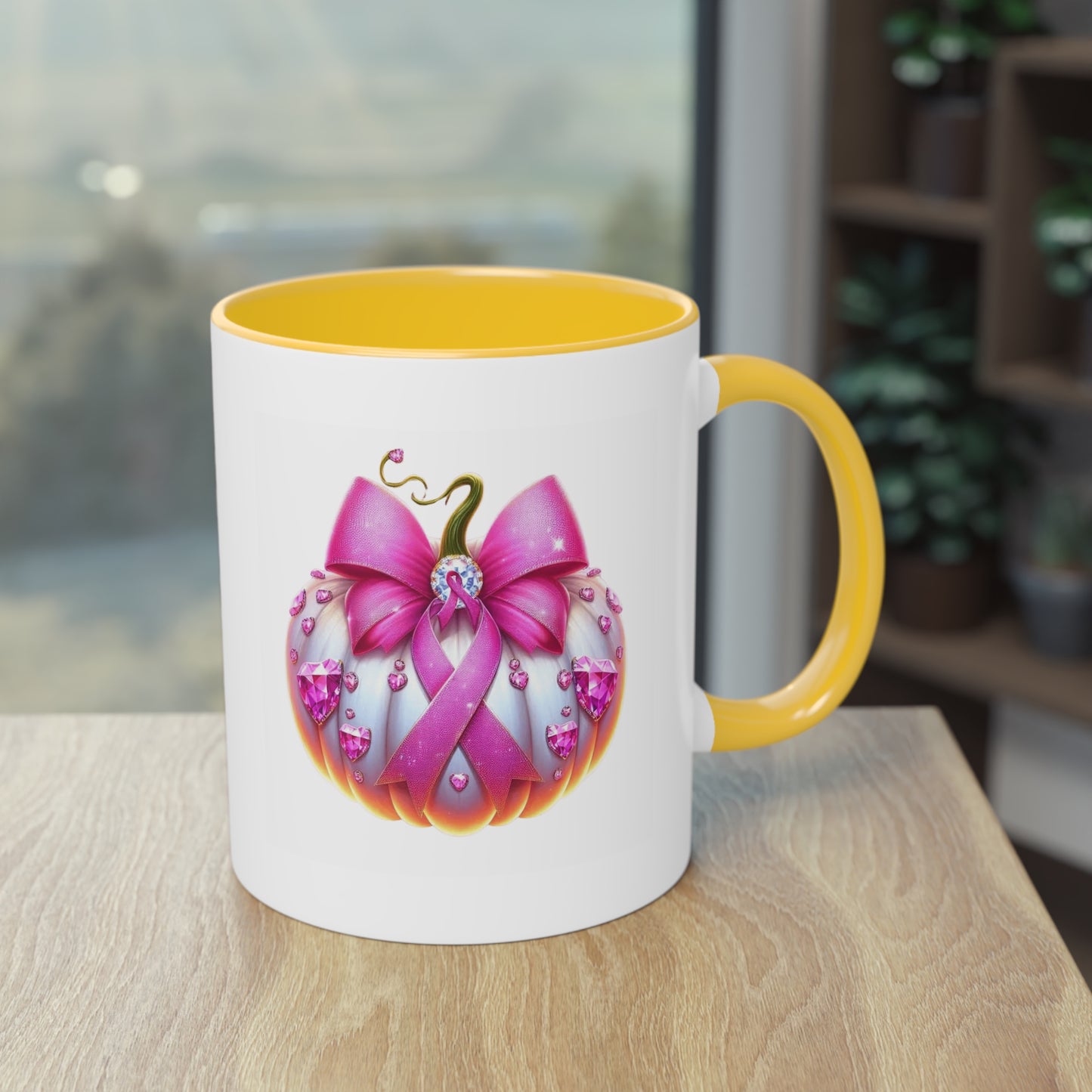 Vibrant Two-Tone Coffee Mug with Floral Design - Perfect Gift for Nature Lovers