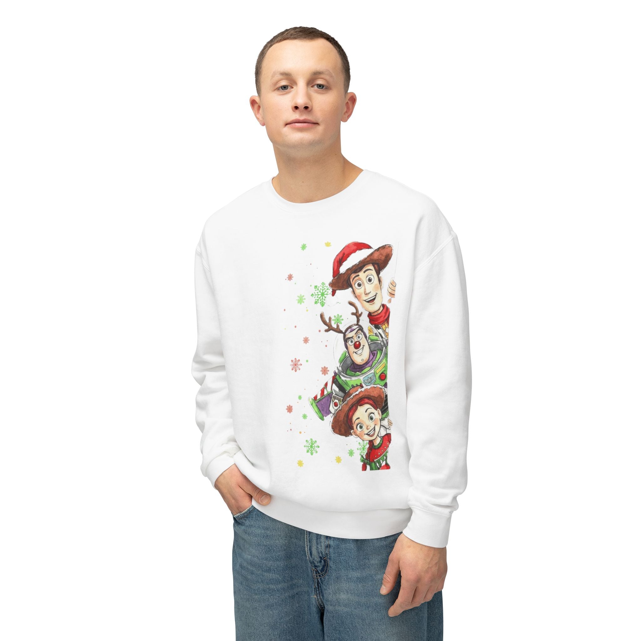 Christmas Toy Cowboy Crewneck Sweatshirt  Festive Woody & Friends Holiday Sweatshirt Cartoon Christmas T-shirts and Sweaters