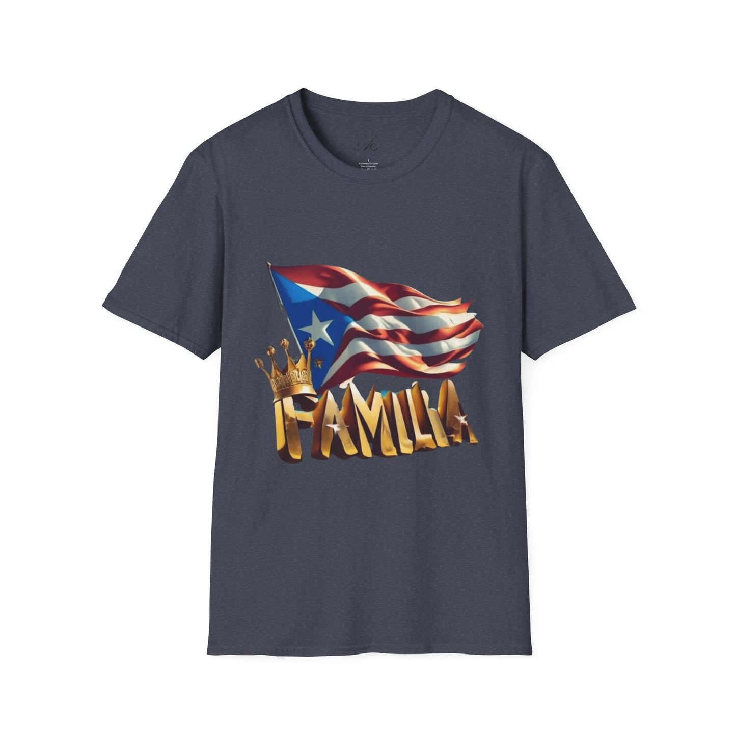 Puerto Rican Familia T-Shirt, Unisex Softstyle Tee, Patriotic Shirt, Family Unity Gift, Summer Celebration Apparel