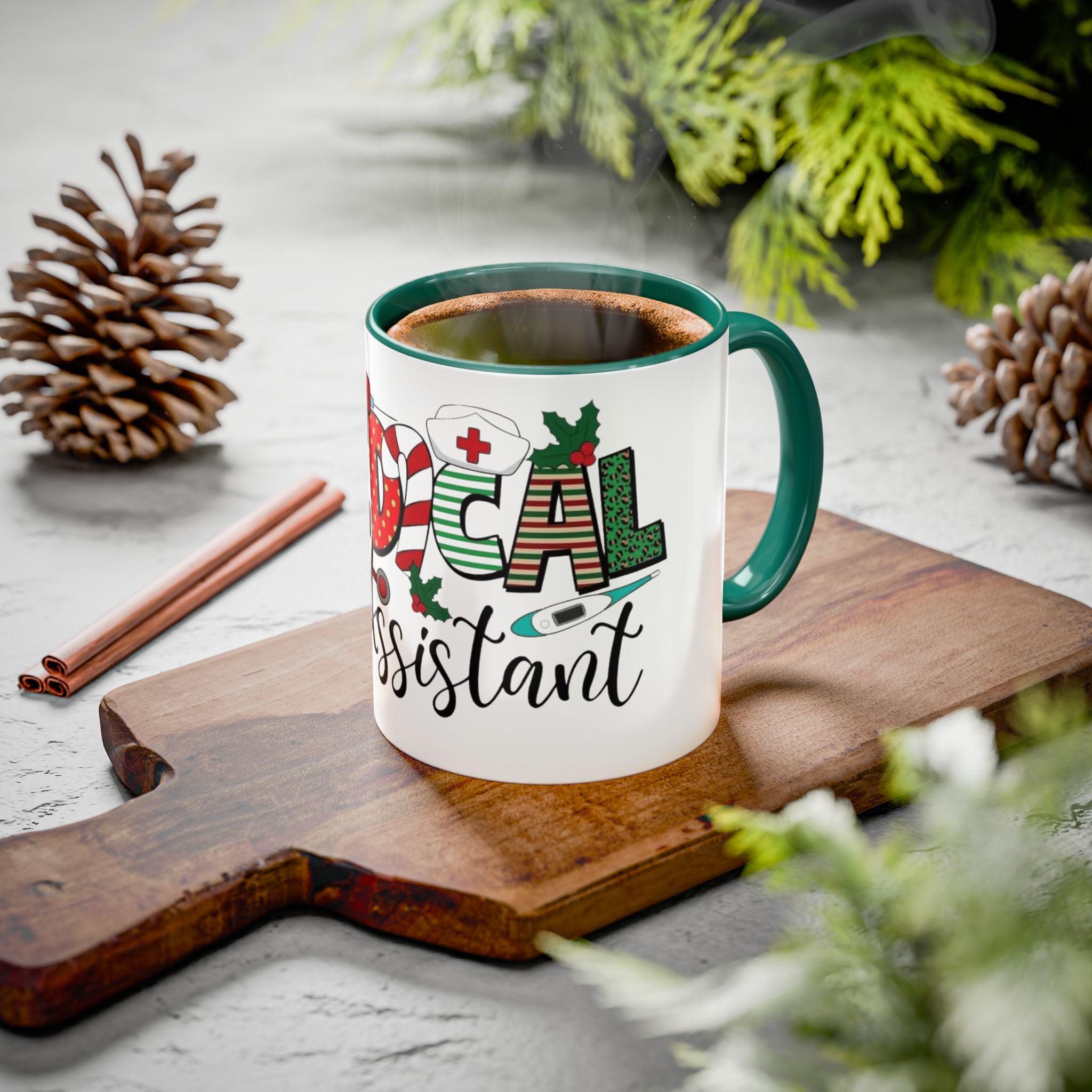 Medical Assistant Christmas Mug — Festive Colorful 11oz/15oz Coffee Cup Medical Christmas Mug