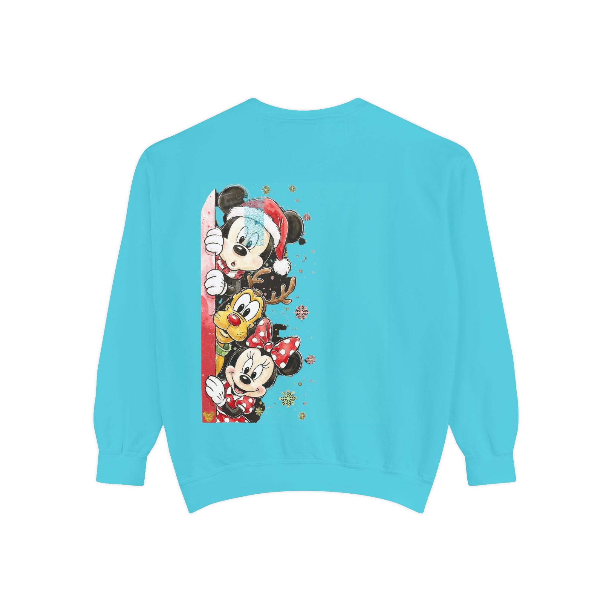 Christmas Disney Characters Sweatshirt  Mickey, Minnie & Pluto Holiday Crew Cartoon Christmas T-shirts and Sweaters