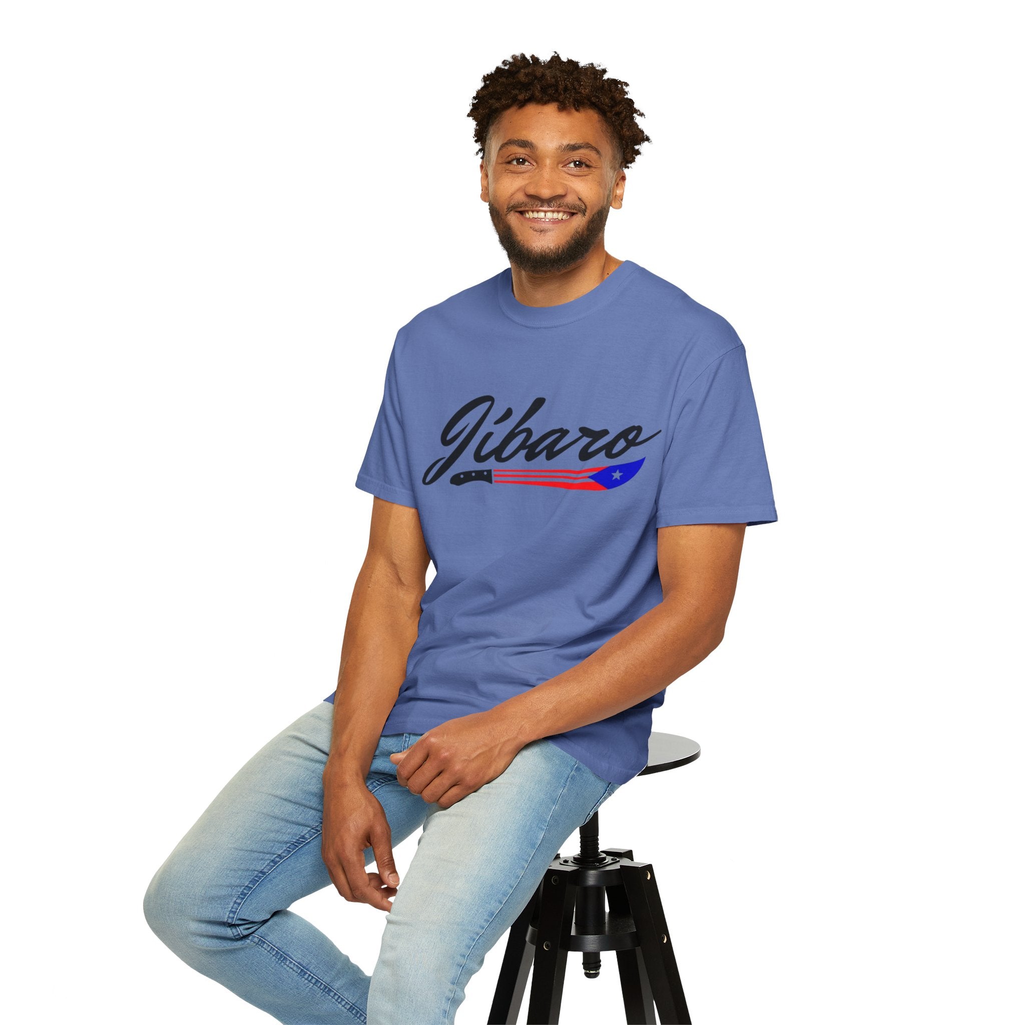 T-Shirt  "Jíbaro" Puerto Rican Heritage Tee (Back Machete  Sombrero de Paja Design) Puerto Rico’s Navidades