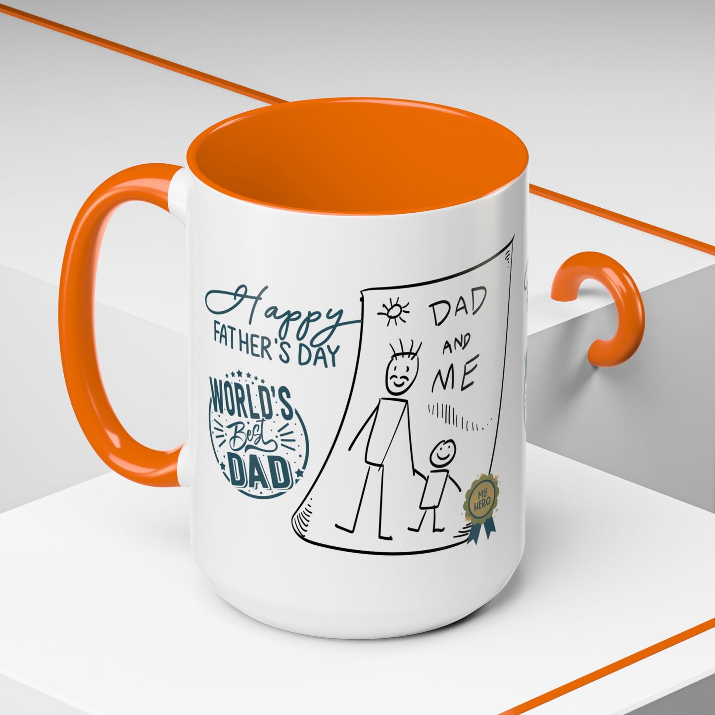 Best Dad Mug Masculine Design Mug Sentimental Fathers Gift Accent Coffee Mug (11, 15oz)