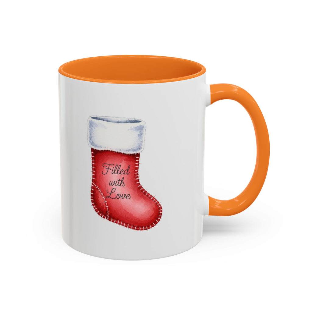 Holiday Mugs Christmas Gift Ideas Hot Cocoa & Coffee Cup Designs Filled with Love - Colorful 11oz & 15oz