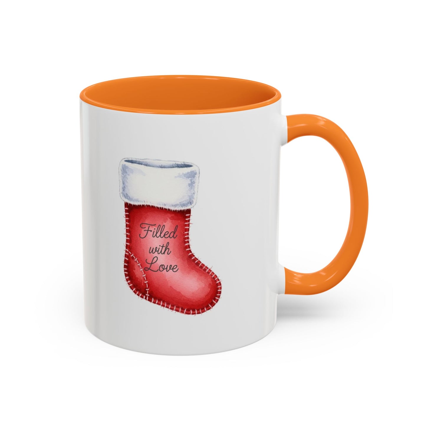 Holiday Mugs Christmas Gift Ideas Hot Cocoa & Coffee Cup Designs Filled with Love - Colorful 11oz & 15oz