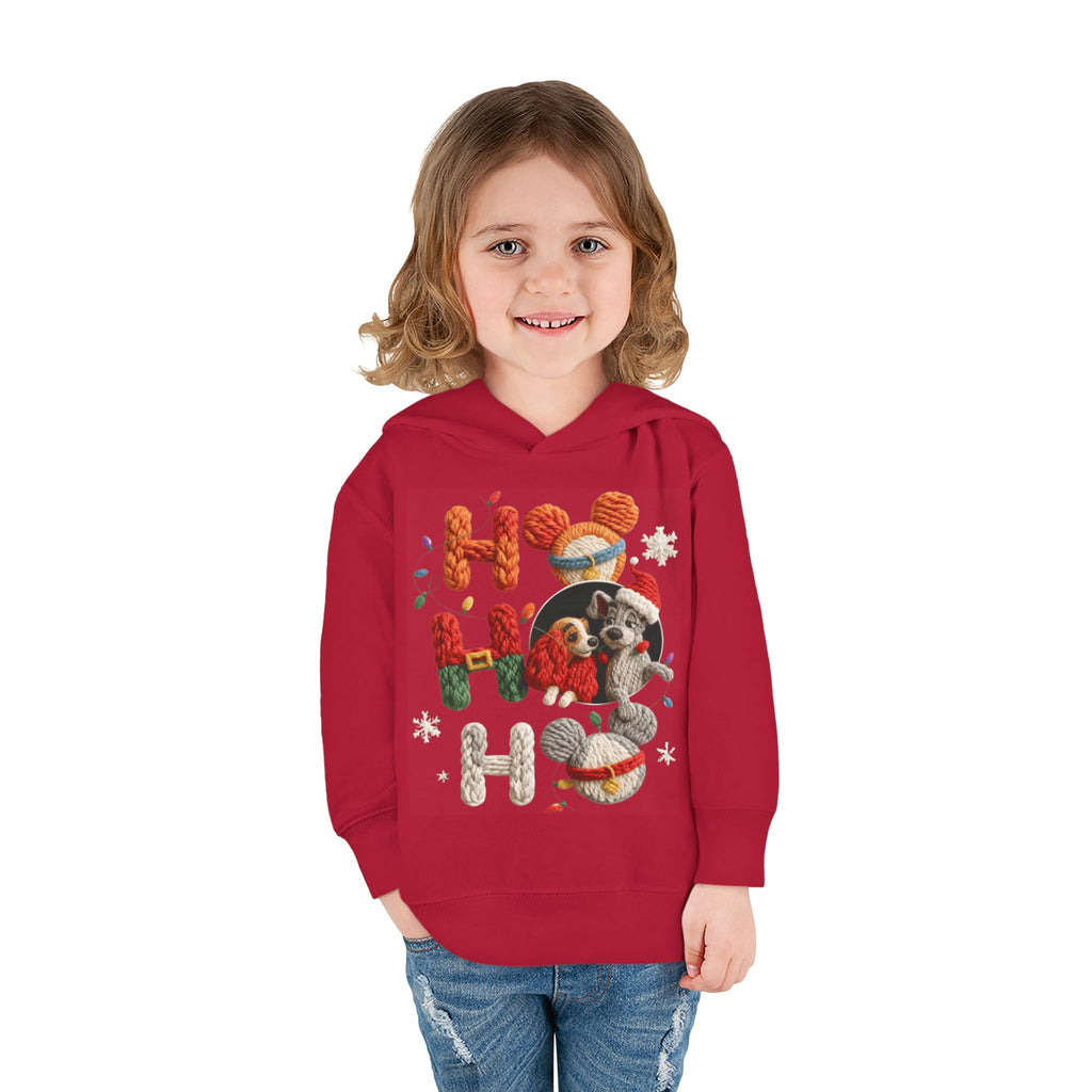 Toddler Hoodie "Ho Ho Ho" Festive Raccoon Christmas Pullover