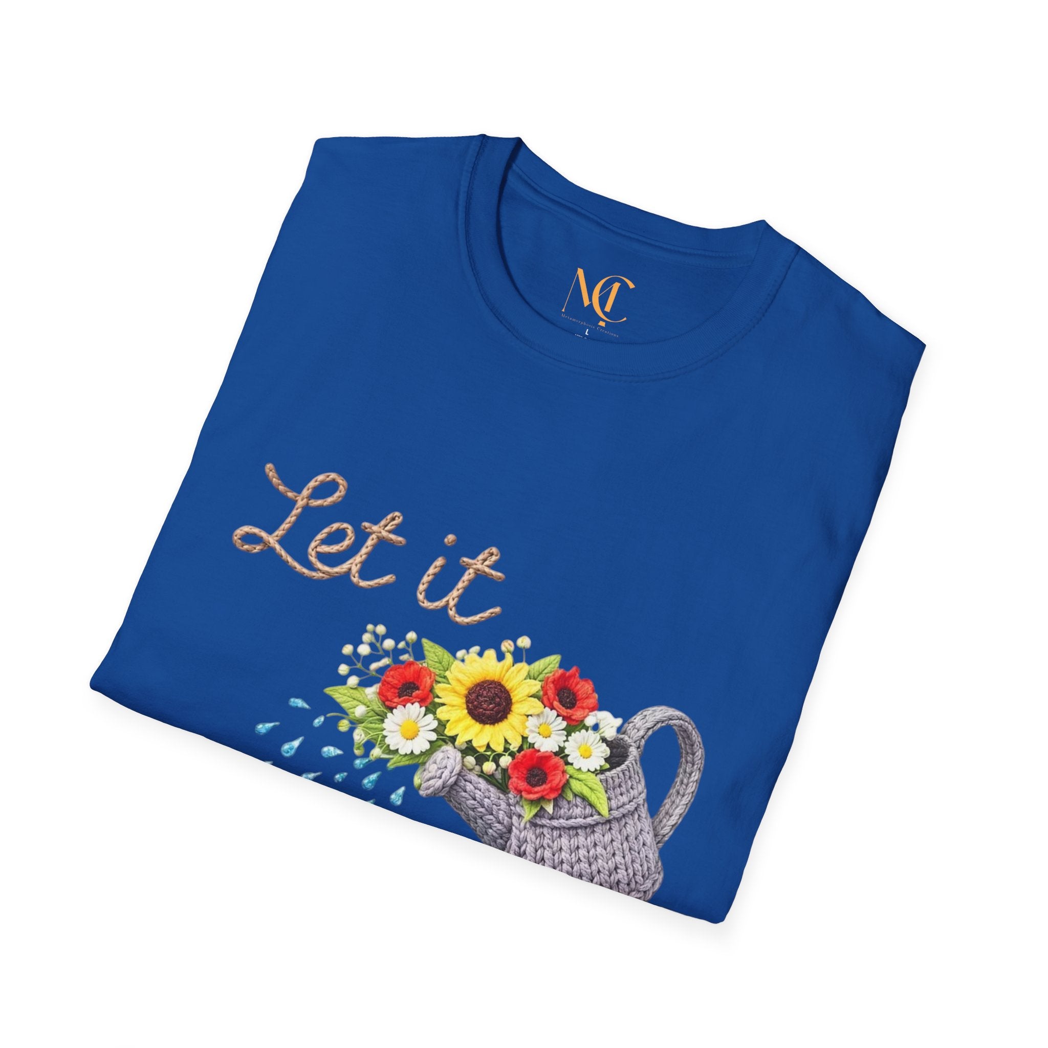 Let It Grow T-Shirt — Floral Watering Can Garden Tee