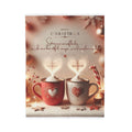 Christmas Hot Cocoa Velveteen Plush Blanket — "Merry Christmas: Sisters are snowflakes" Holiday Throw