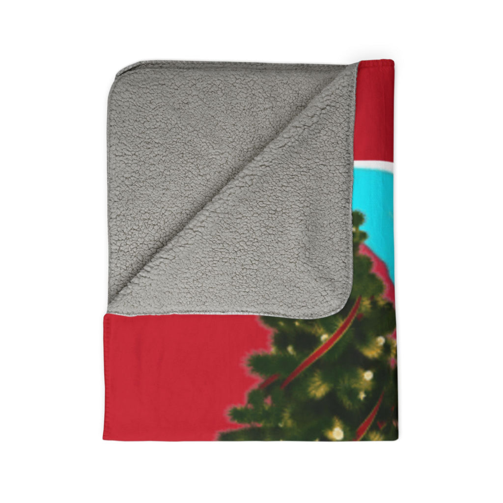 Carlitos Colon Feliz Navidad Puerto Rican Boxing Holiday Sherpa Blanket