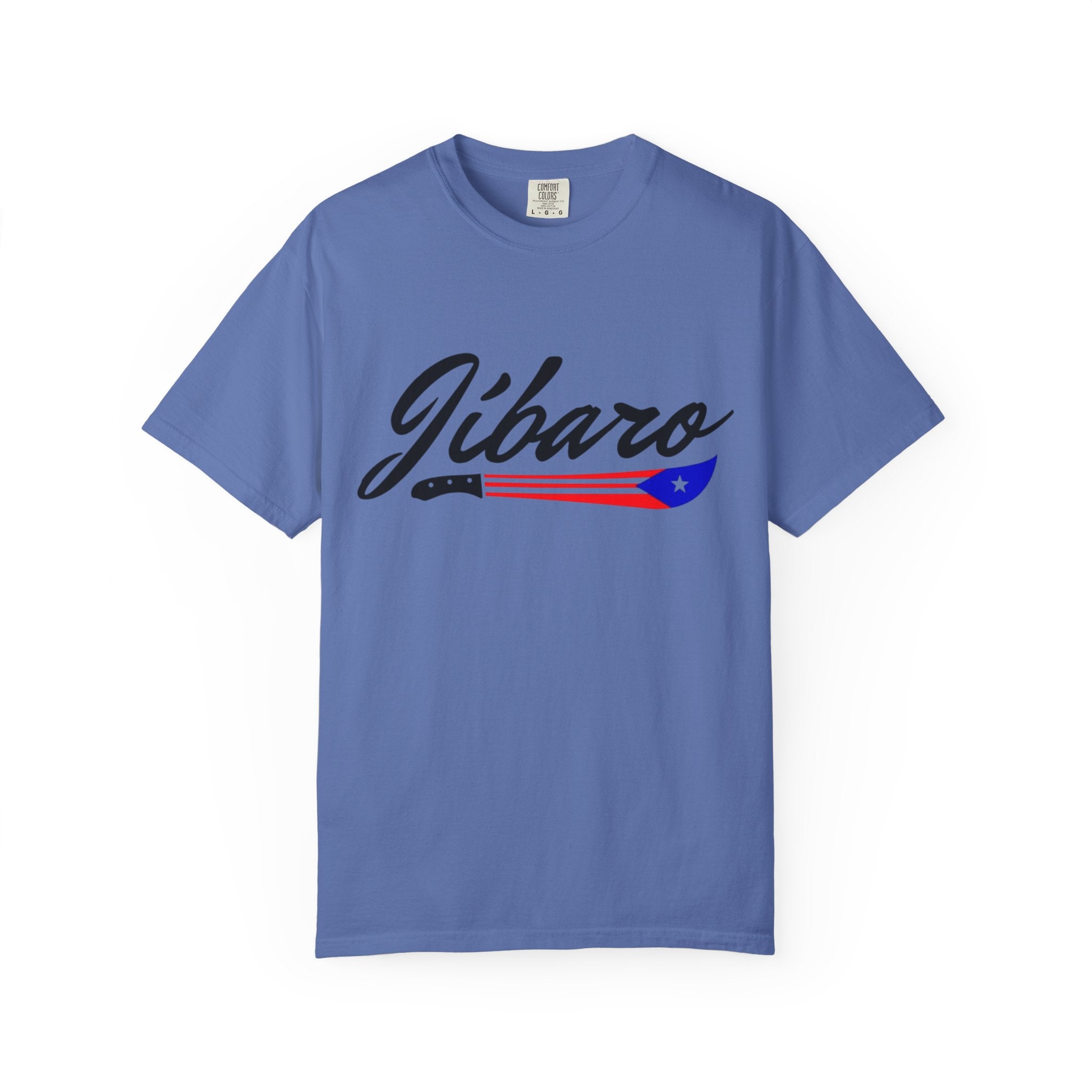 T-Shirt  "Jíbaro" Puerto Rican Heritage Tee (Back Machete  Sombrero de Paja Design) Puerto Rico’s Navidades