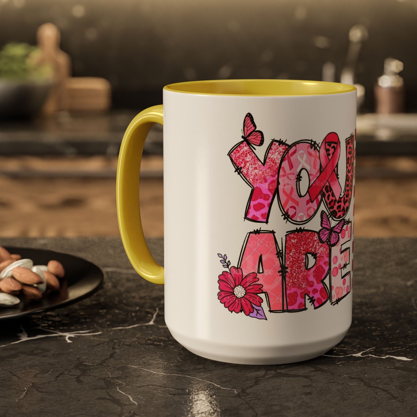 Cancer Hope Collection Empowering Inspirational Mug for Breast Cancer Awareness