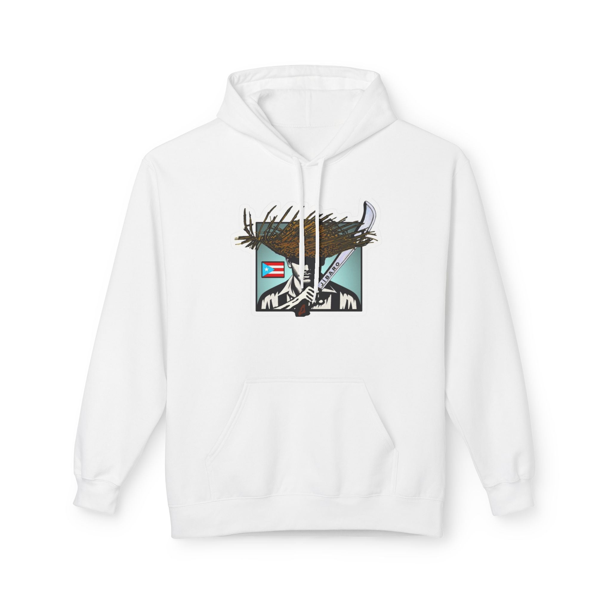 Gíbaro Hoodie  Puerto Rican Pride Pullover with Flag Machete Design