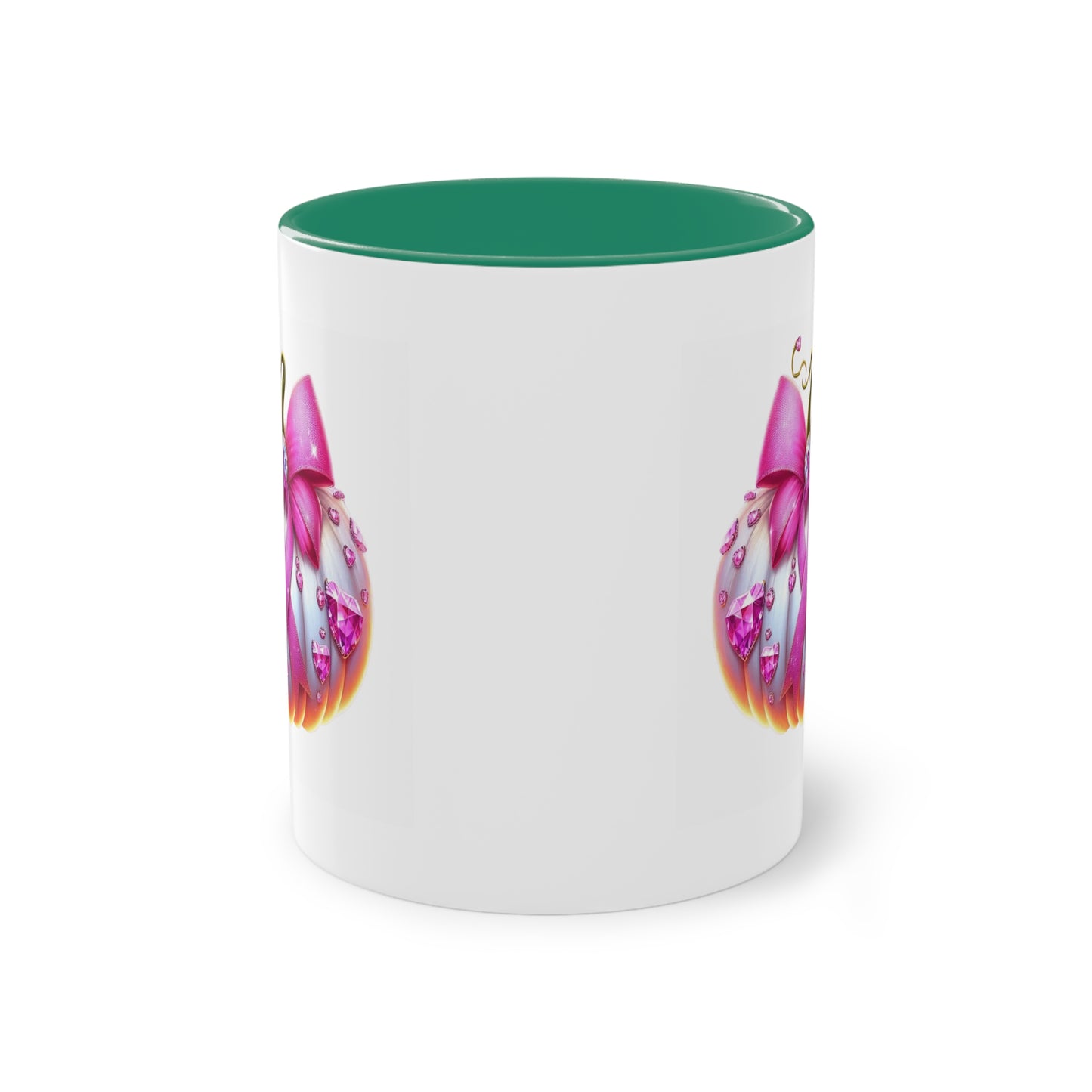Vibrant Two-Tone Coffee Mug with Floral Design - Perfect Gift for Nature Lovers