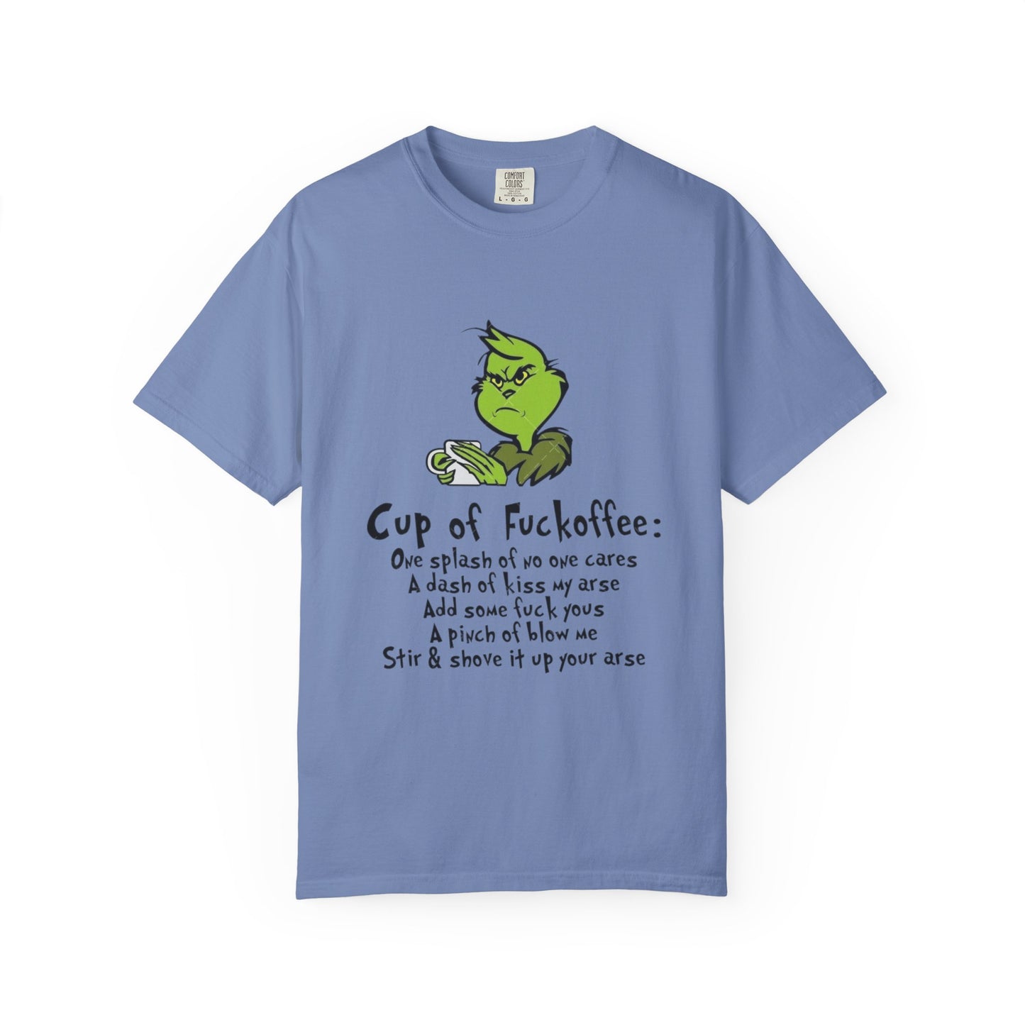 Holiday Graphic Tees  Cozy Festive Wear Funny Grinch-Inspired Unisex T-Shirt Cup of Fuckoffee