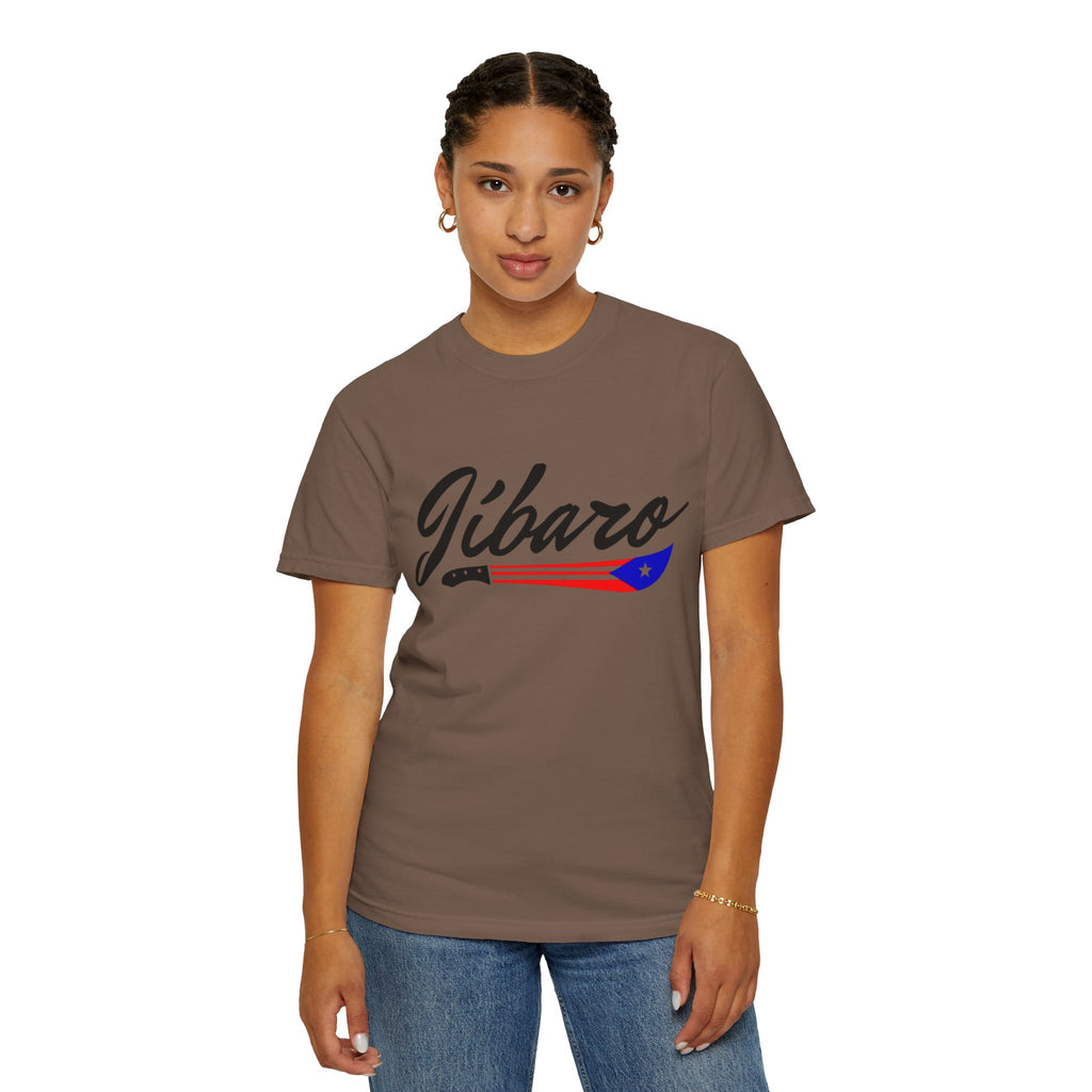 T-Shirt  "Jíbaro" Puerto Rican Heritage Tee (Back Machete  Sombrero de Paja Design) Puerto Rico’s Navidades