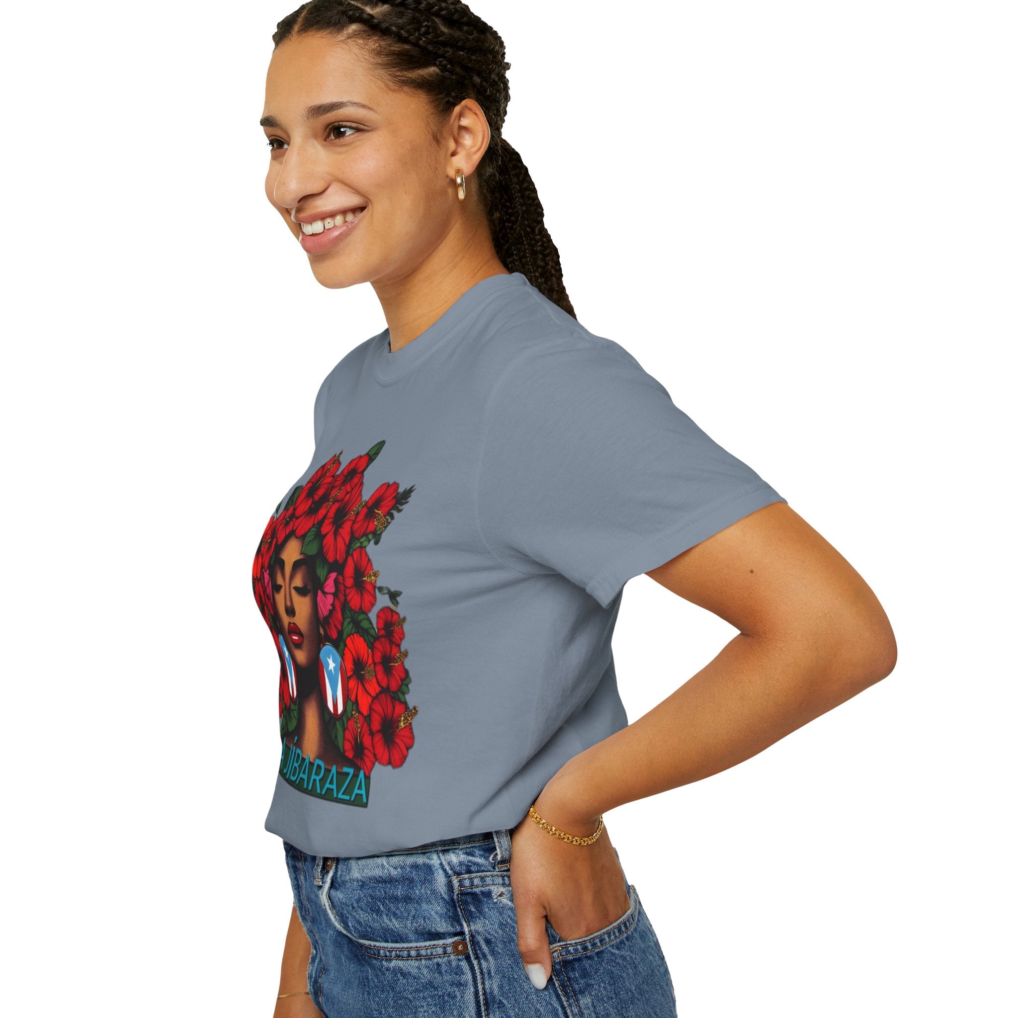 Puerto Rico Navidades T-Shirt — "La Jíbaraza" Floral Puerto Rican Pride Tee