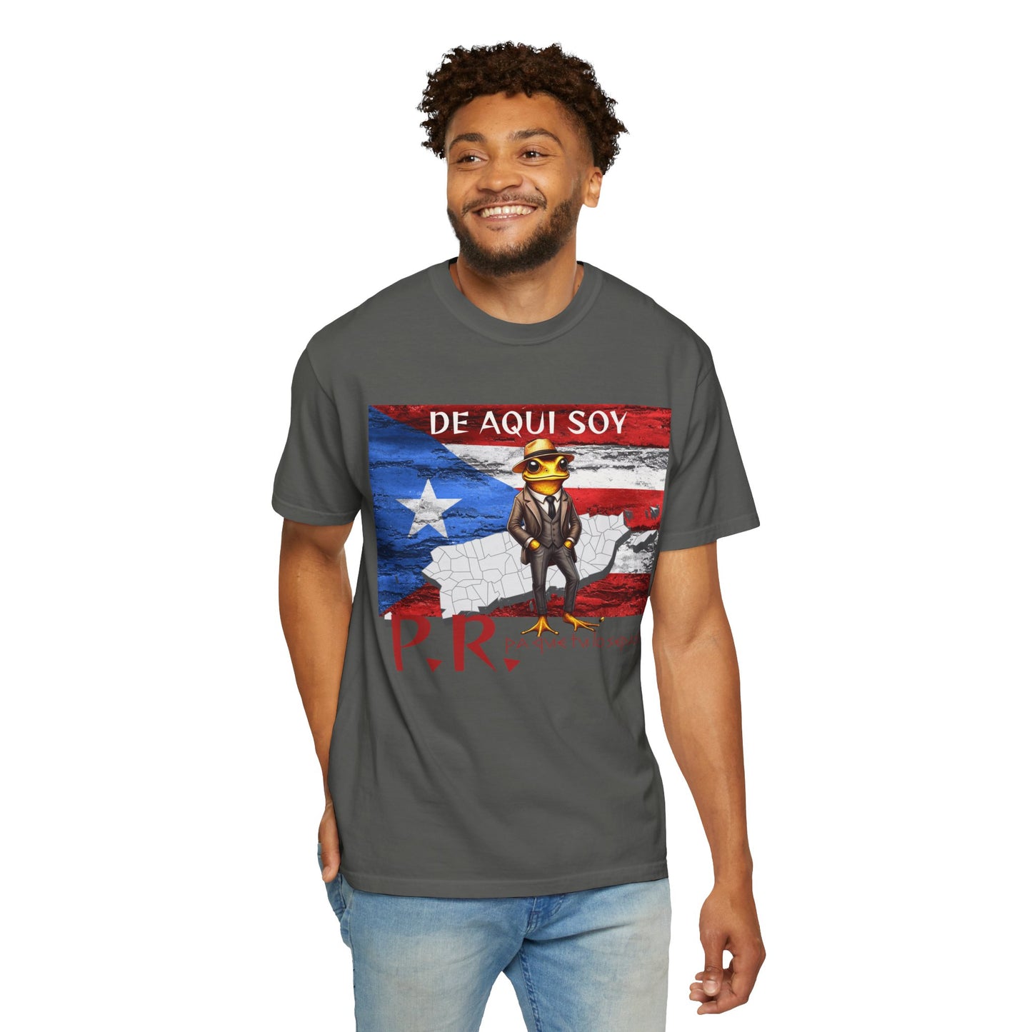 Puerto Rican Pride T-Shirt, Fun Casual Wear, Unisex Garment-Dyed Tee, Perfect for Celebrations, Cultural Identity Shirt