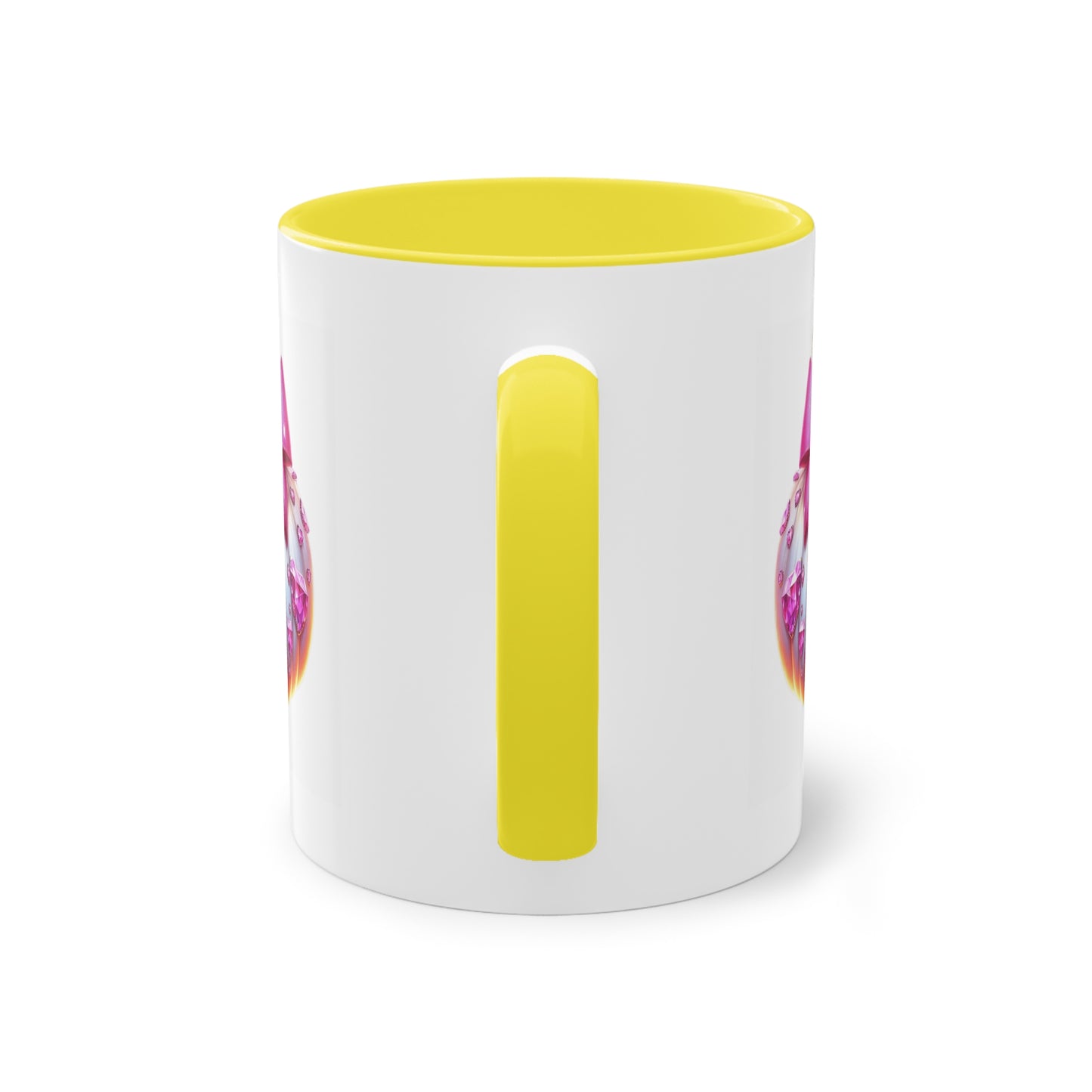 Vibrant Two-Tone Coffee Mug with Floral Design - Perfect Gift for Nature Lovers
