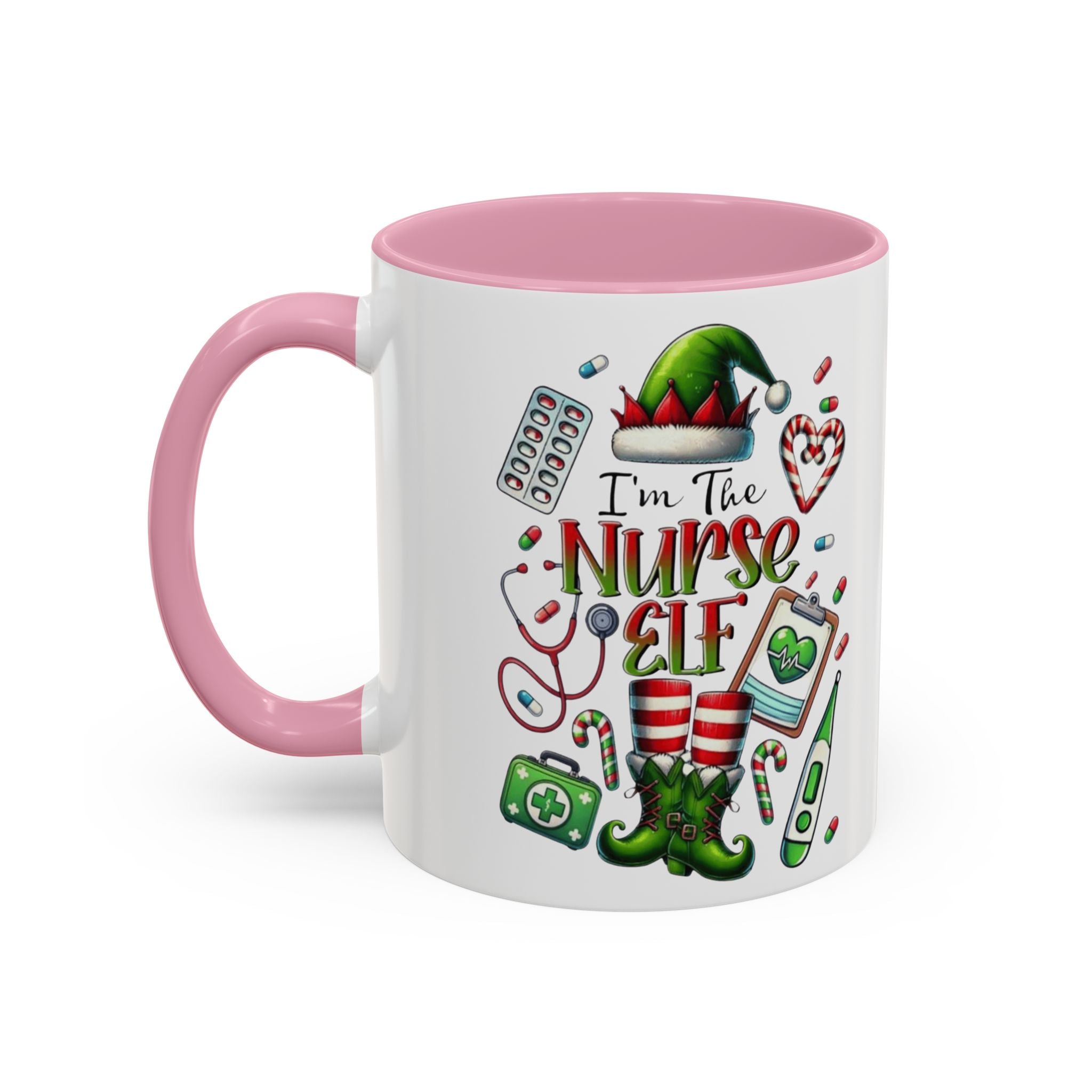 Nurse Elf Coffee Mug — Christmas Medical Holiday Gift (11oz & 15oz) Medical Christmas Mug