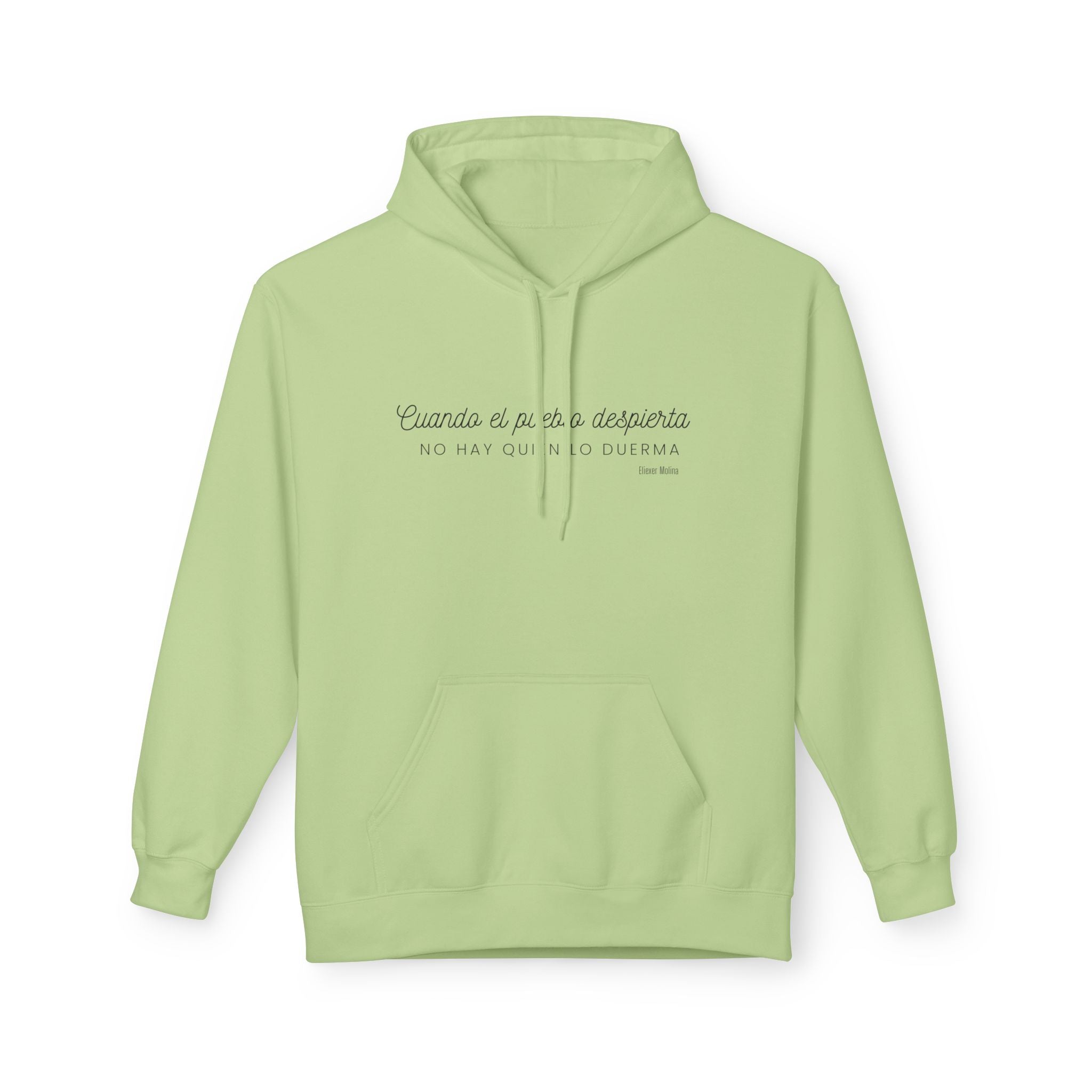 White Hoodie - "Caminas a pa'la desporta" Minimal Script Pullover