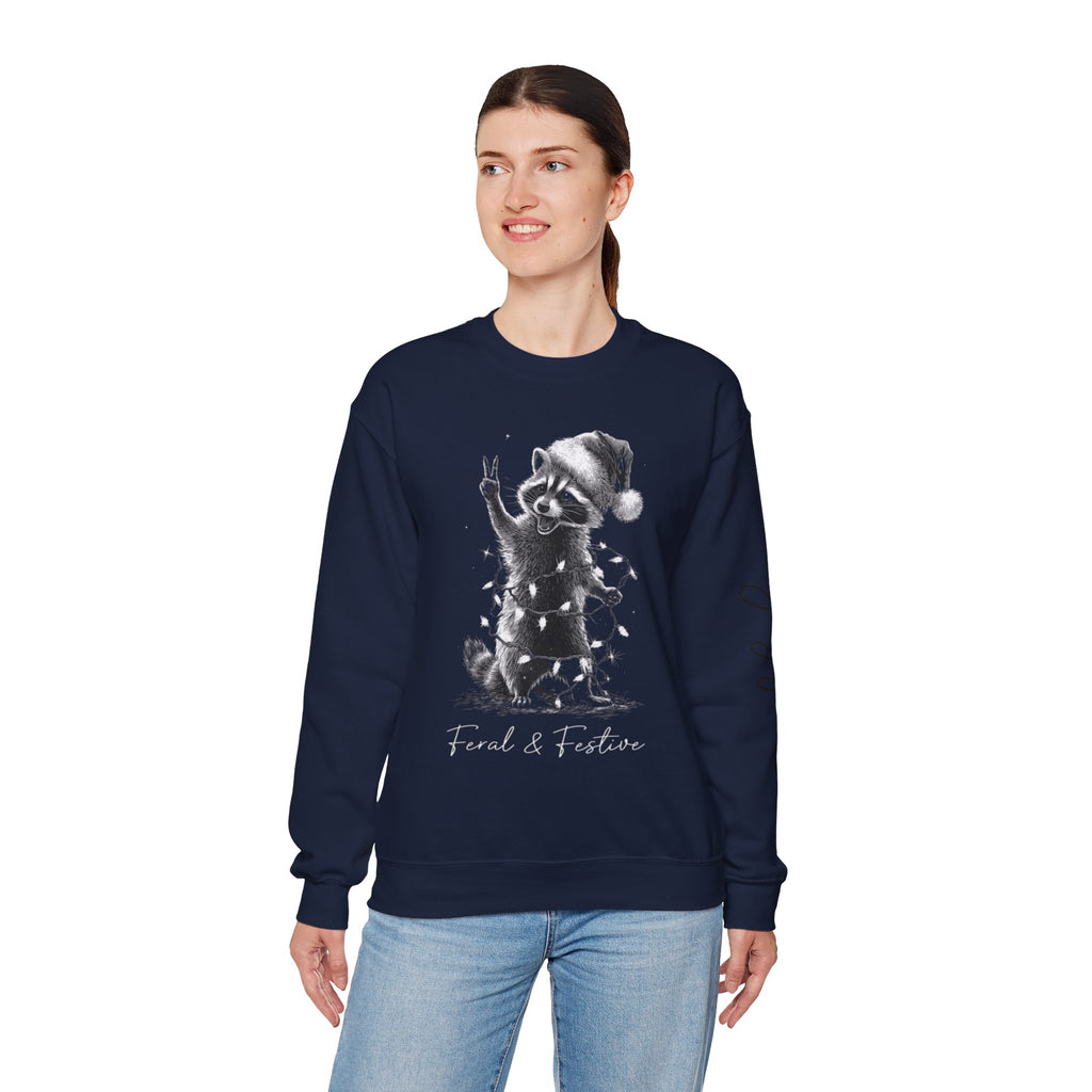 Holiday Raccoon Crewneck Sweatshirt Christmas Tshirts and sweaters,