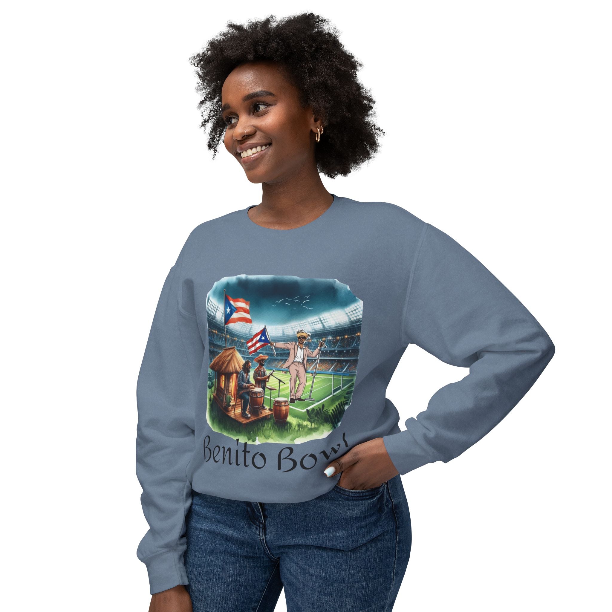 Benito Bowl Sweatshirt  Puerto Rican Tailgate SuperBowl Crewneck