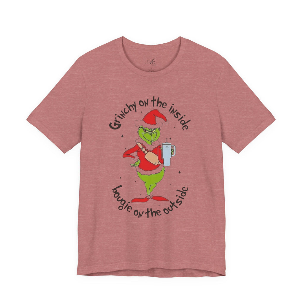 Grinch-Inspired Holiday Tee: 'Grinchy on the Inside, Boogie on the Outside'