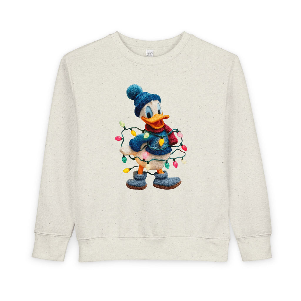 Toddler Sweatshirt  Festive Donald Duck Holiday Lights Pullover
