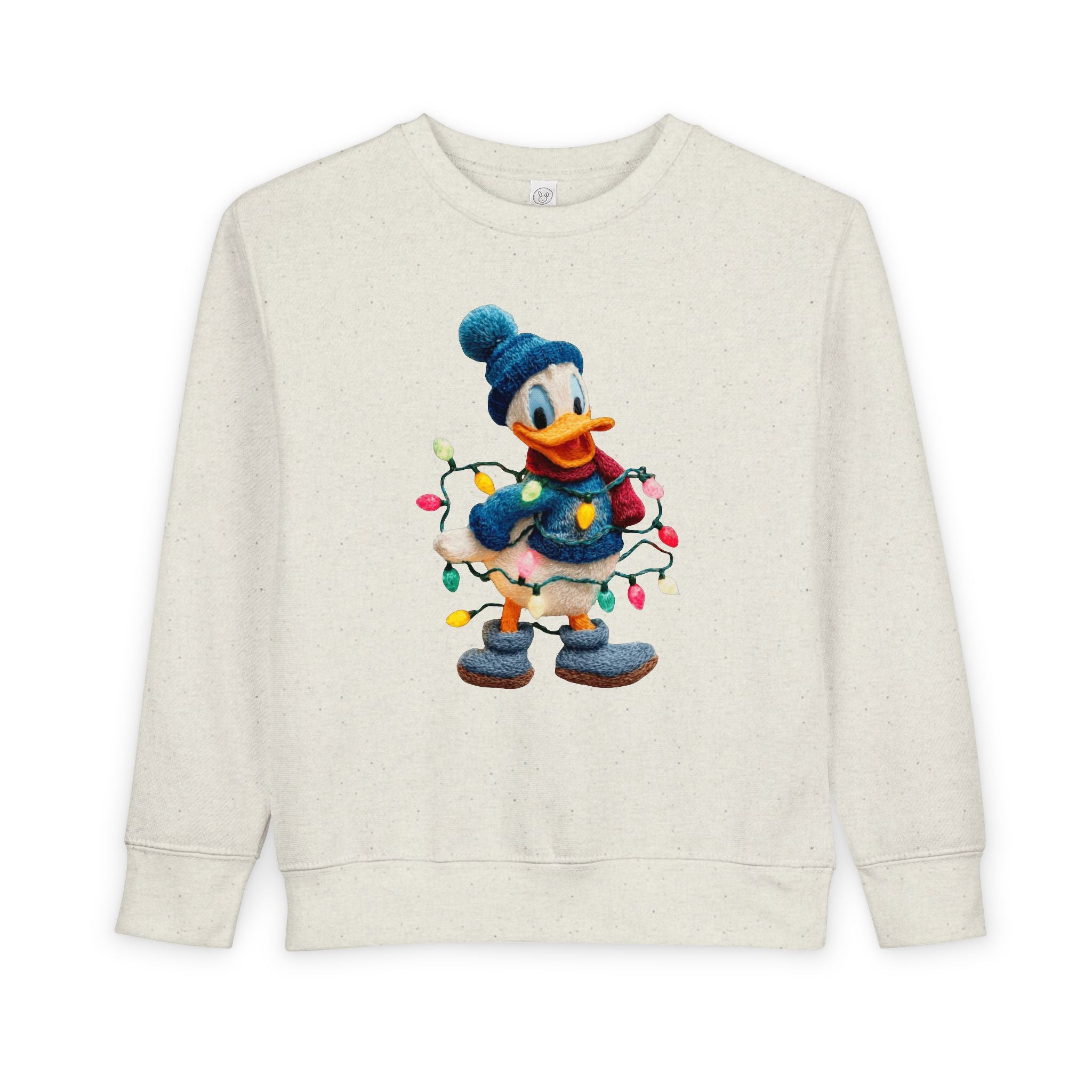 Toddler Sweatshirt  Festive Donald Duck Holiday Lights Pullover