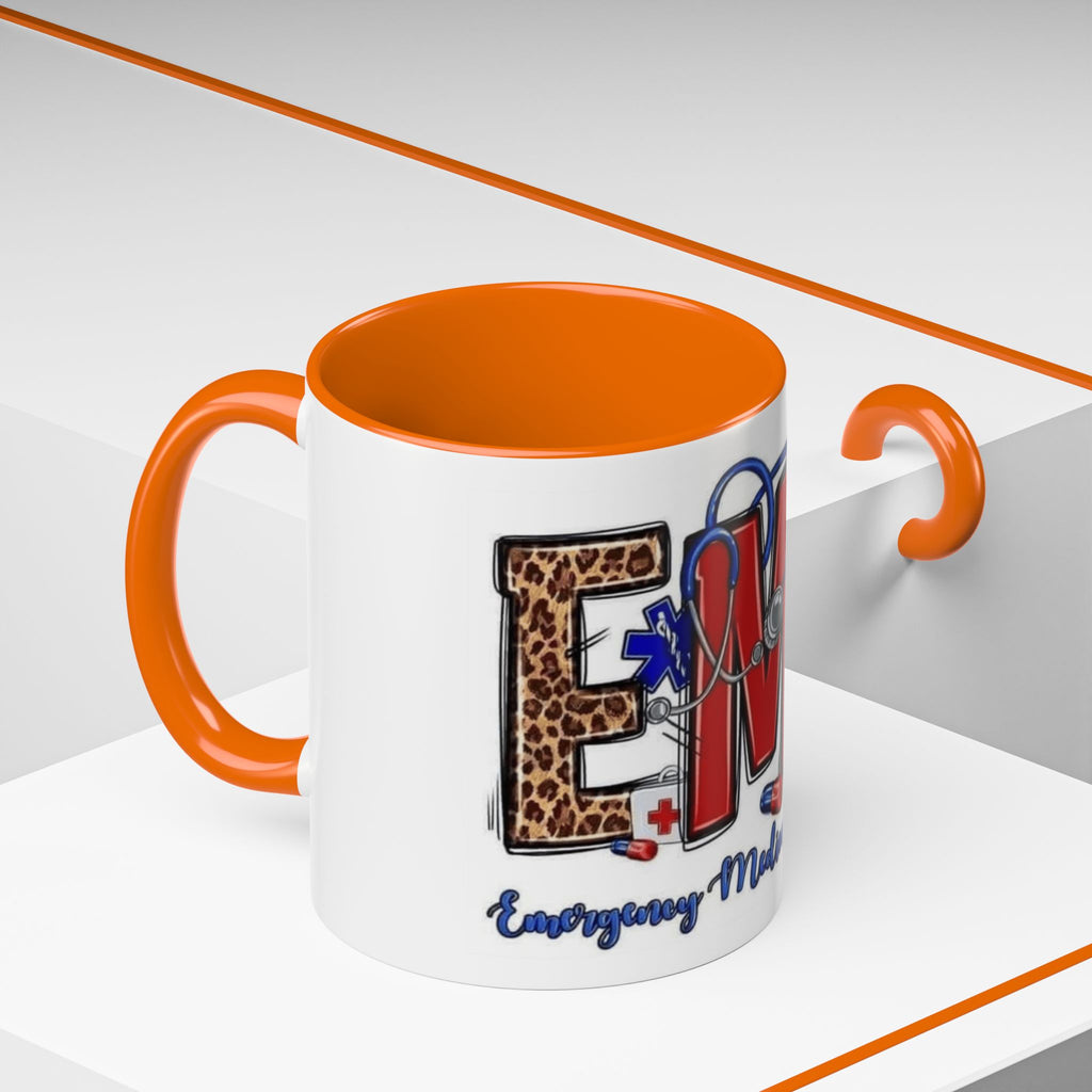 EMT Coffee Mug — Emergency Medical Technician Ambulance Stethoscope Design (11/15oz) Medical Christmas Mug