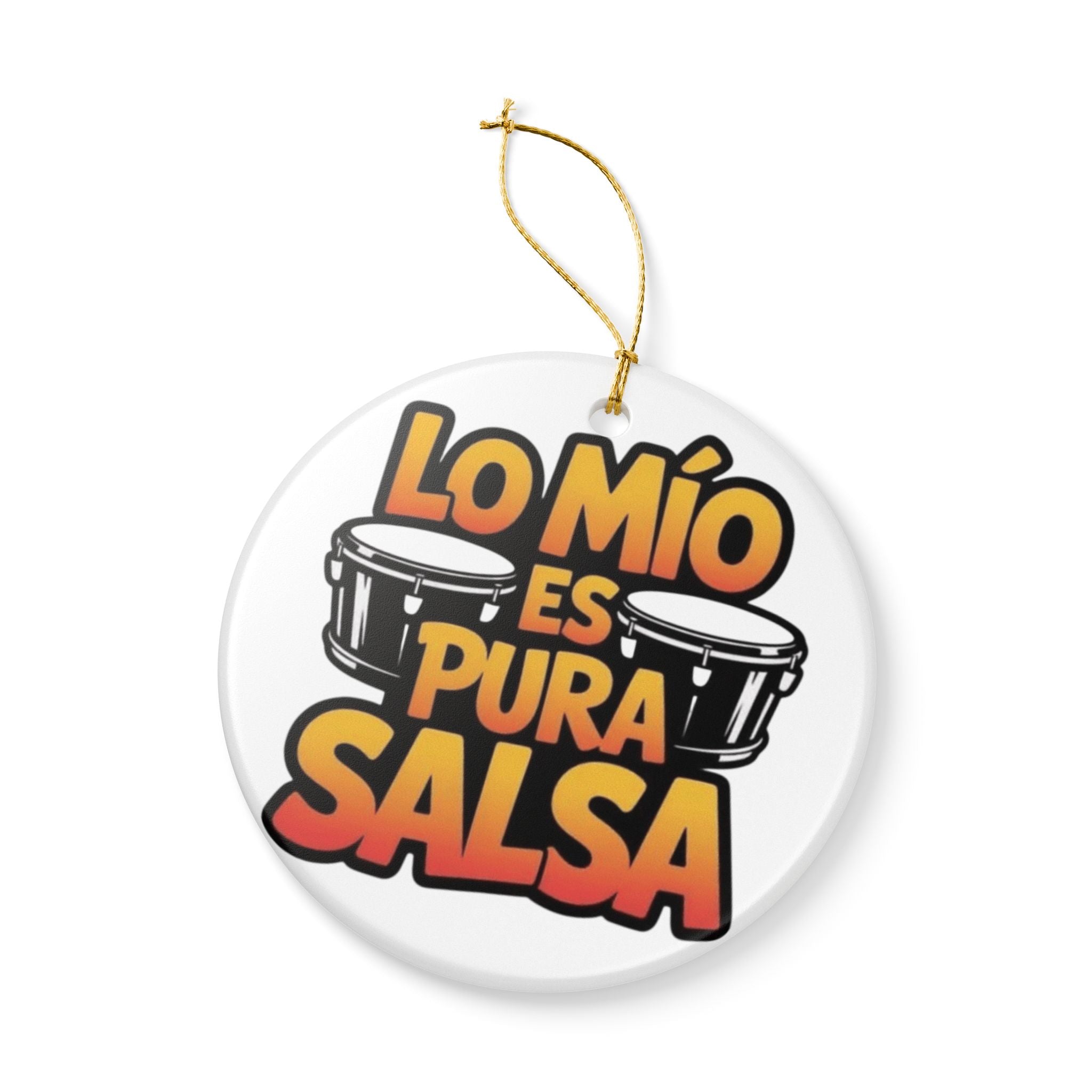 Salsa Music Ceramic Ornament - 'Lo Mío Es Pura Salsa' Decorative Piece  Puerto Rico