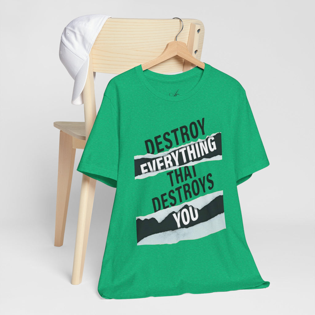 Destroy Everything That Destroys You T-Shirt  Bold Typographic Graphic Tee