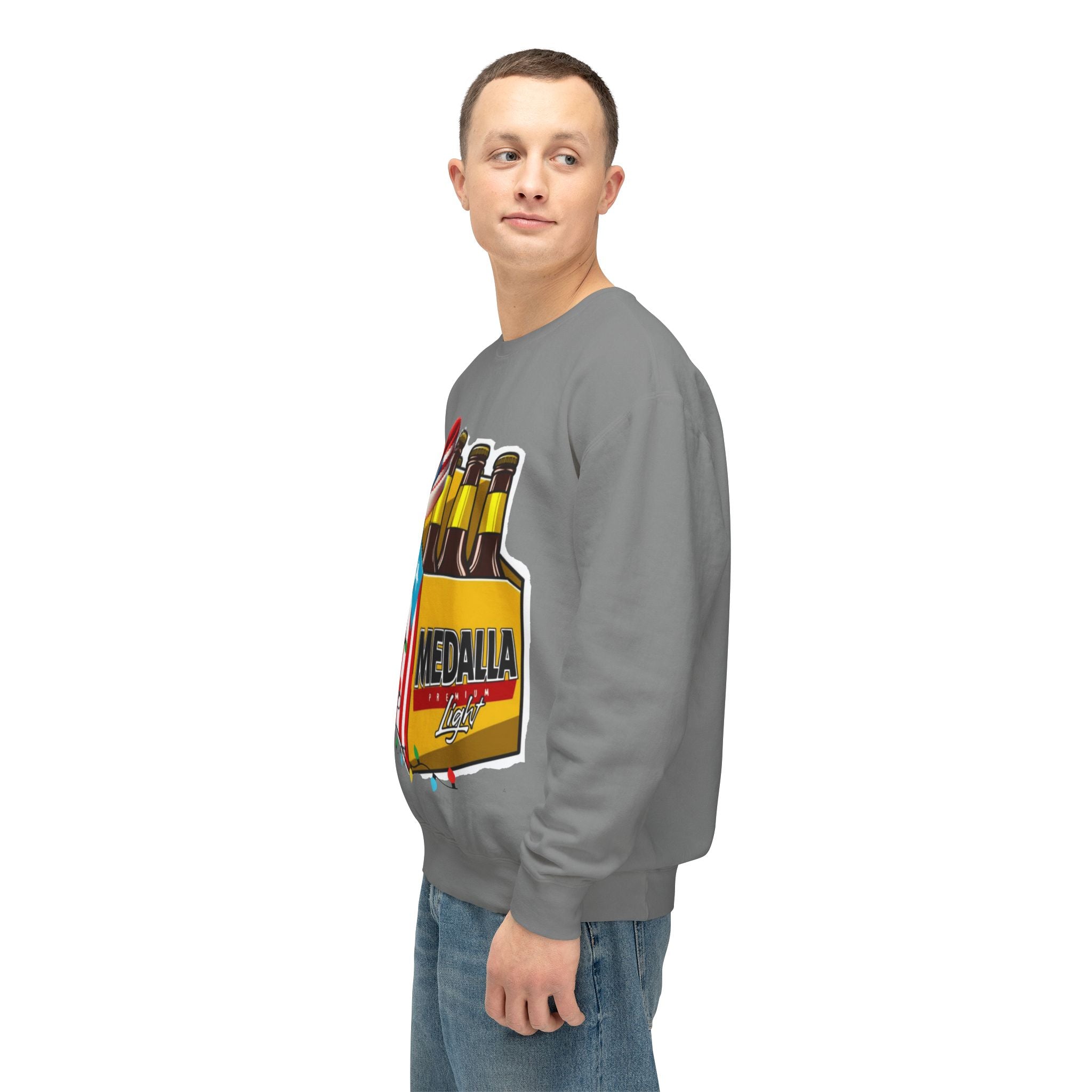 Medalla Light Puerto Rican Holiday Sweatshirt  Navidad Boricua Crewneck Puerto Rico Navidade