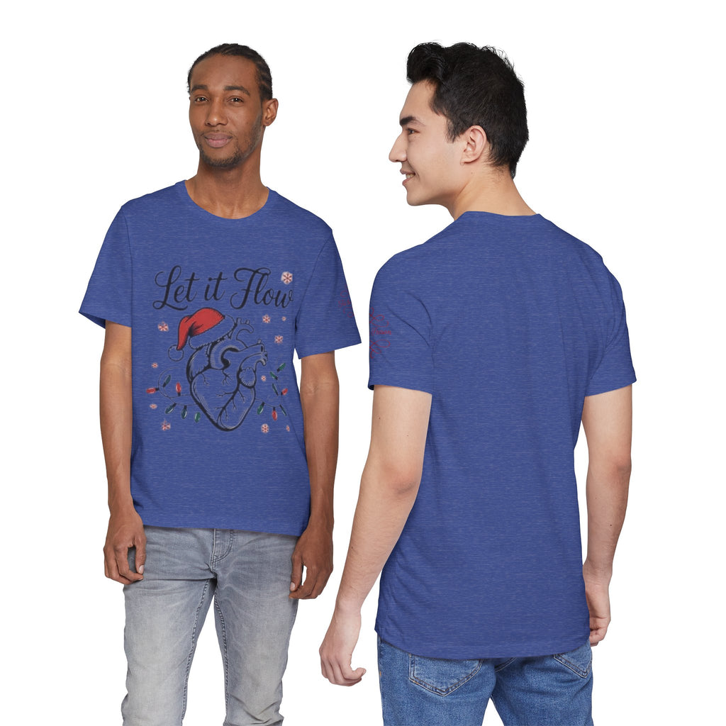 Let It Flow Heart Tee  Christmas Anatomical Heart Shirt