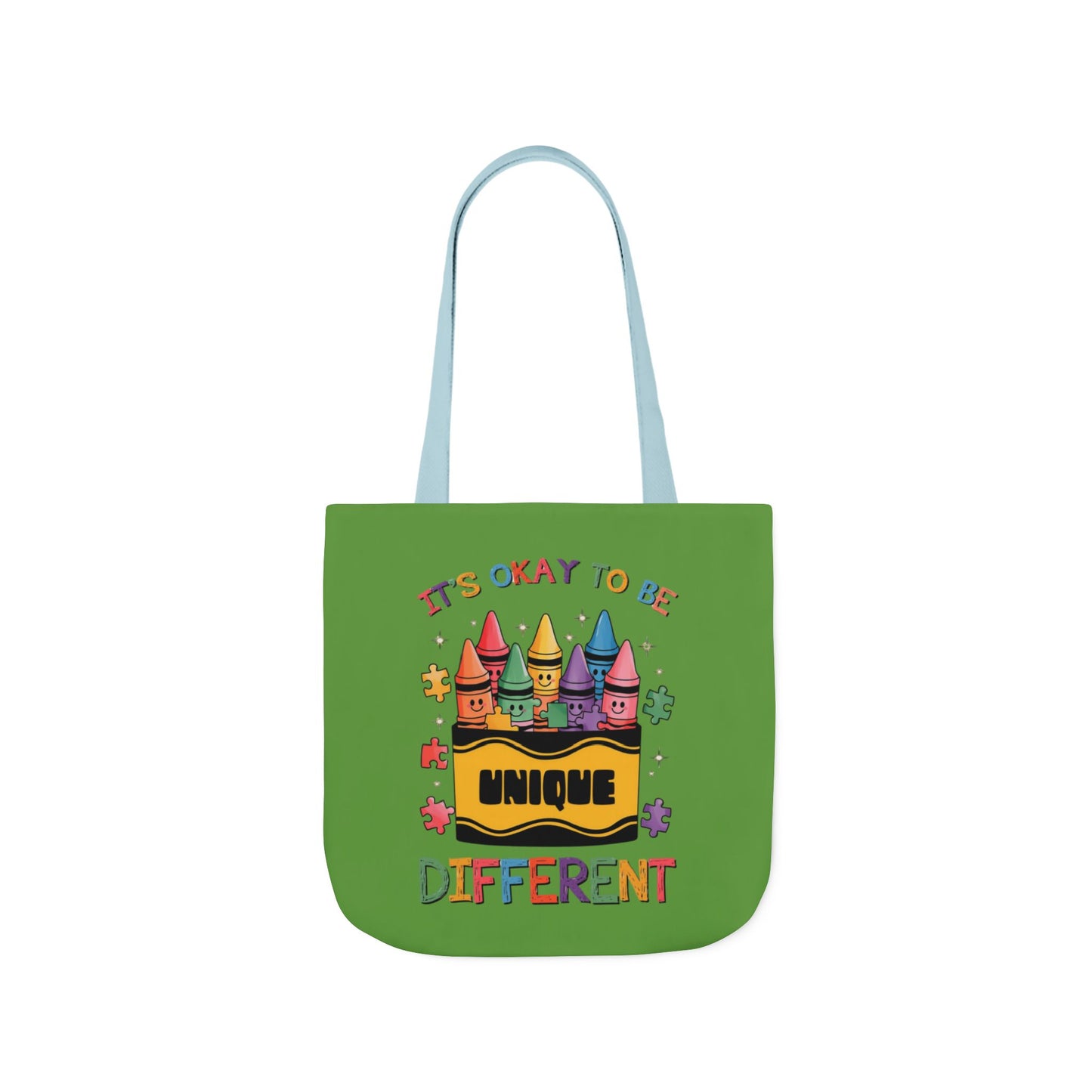 Autism Awareness & Pride Collection Unique Canvas Tote Bag with Colorful Castle Design