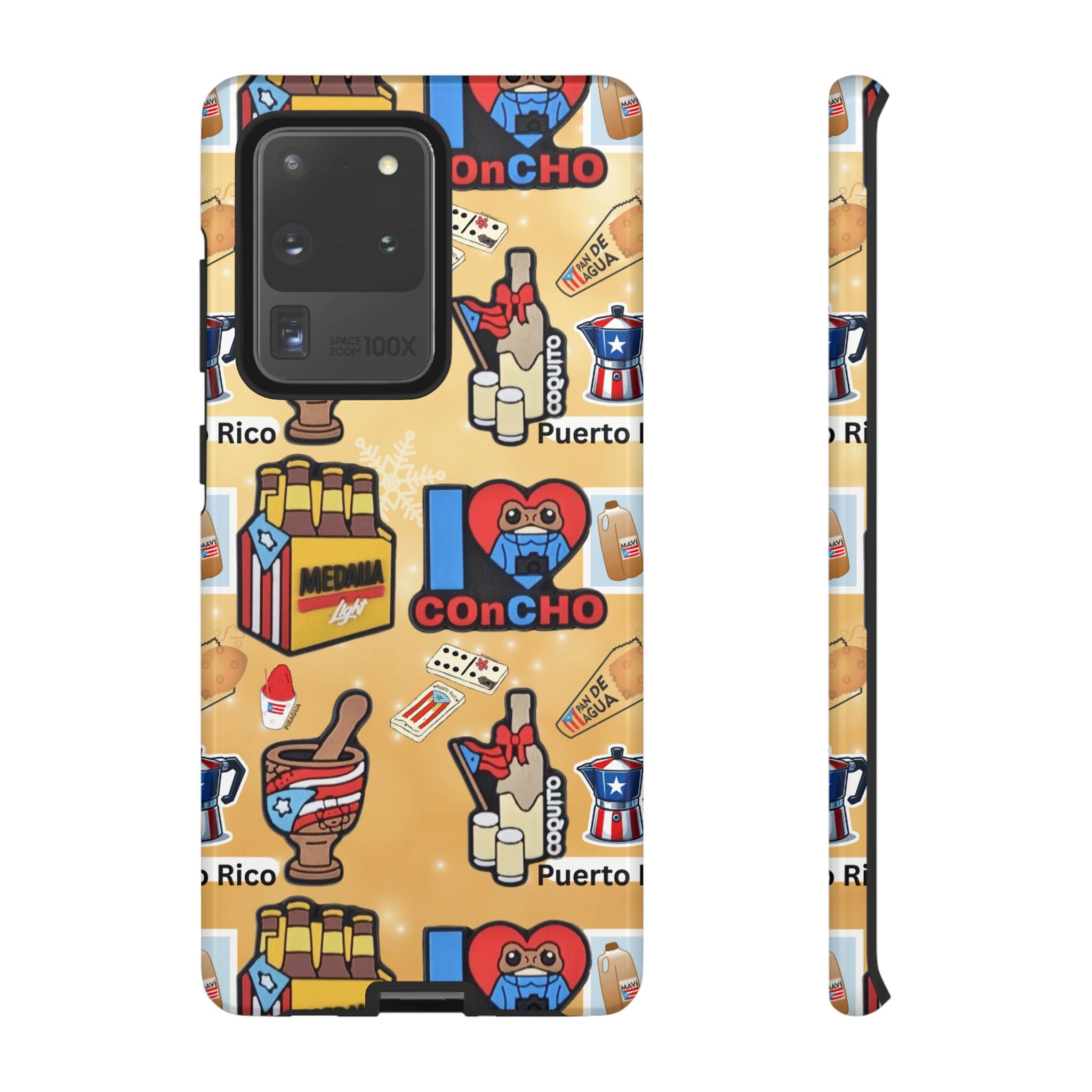 Puerto Rico Sticker Collage Tough Case  ‘I  Concho’ Pattern Phone Case
