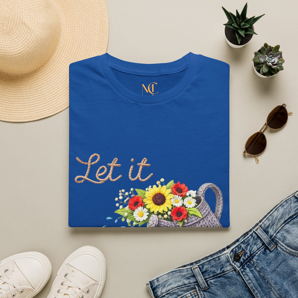 Let It Grow T-Shirt — Floral Watering Can Garden Tee
