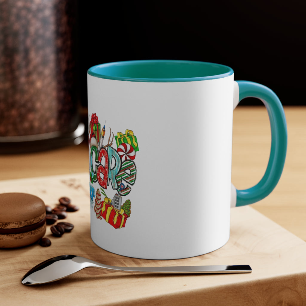Healthcare Worker Christmas Accent Mug — Festive Holiday Nurse & Doctor Gift (11oz) Medical Christmas Mug