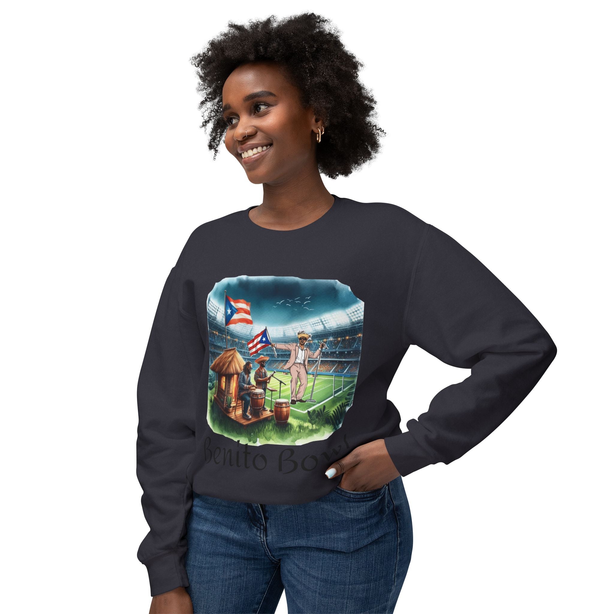 Benito Bowl Sweatshirt  Puerto Rican Tailgate SuperBowl Crewneck