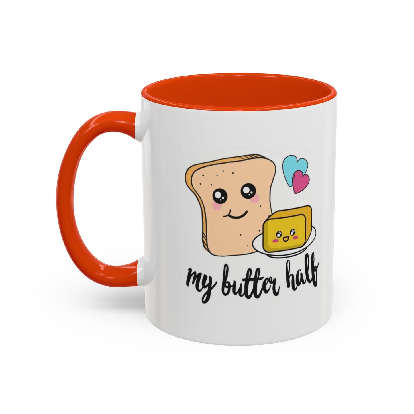 Motivational & Funny Quote Mugs Uplifting Coffee Cup Gifts Cute Foodie Relationship Mug My Butter Half Design, Colorful 11oz & 15oz