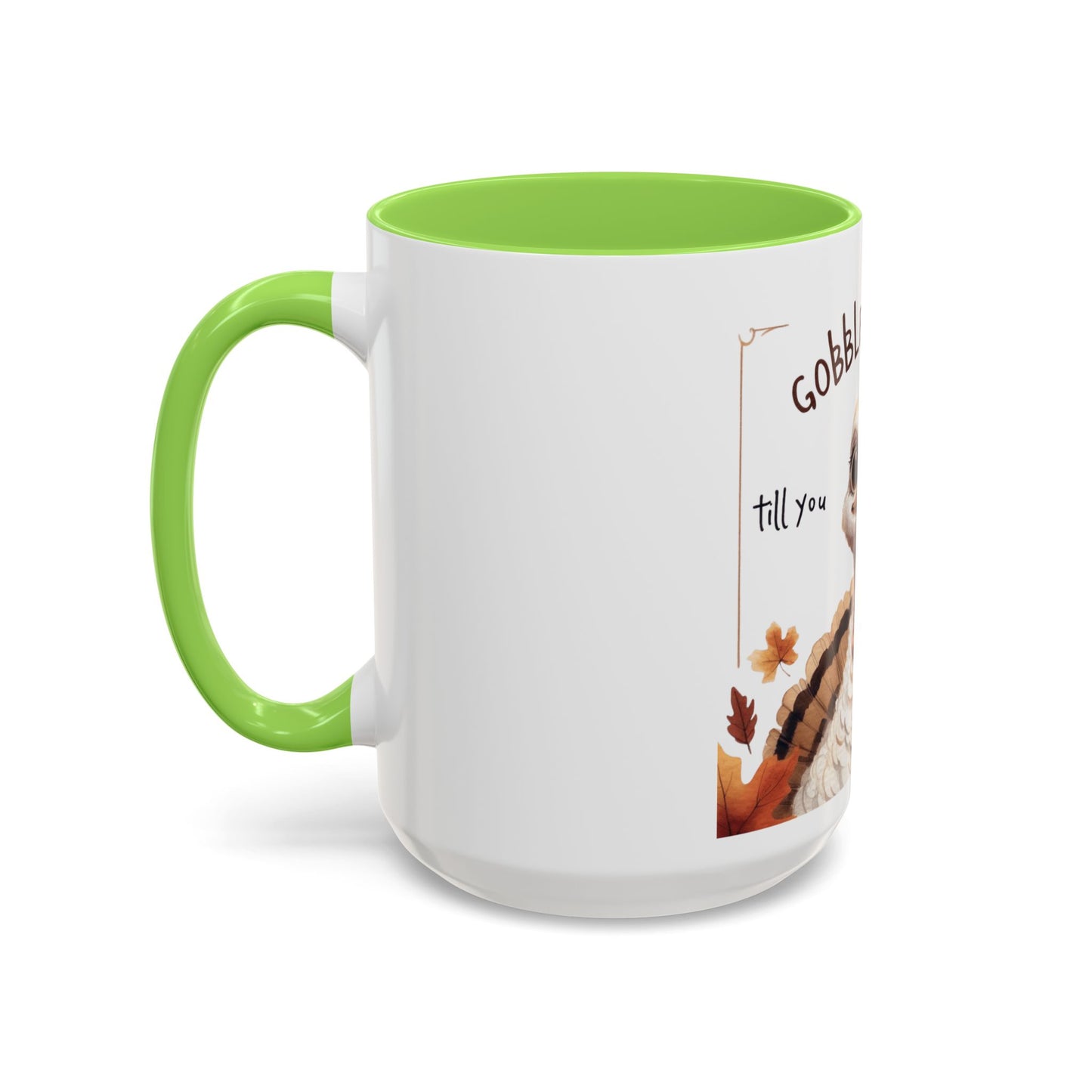 Mix cozy, aesthetic, and autumn-inspired sayings 🍁 Whimsical Thanksgiving Mug - Gobble Gobble Design