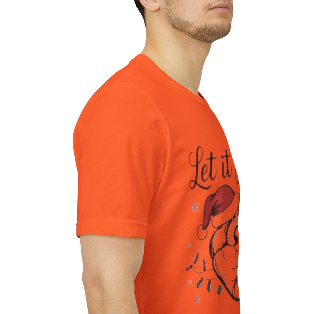 Let It Flow Heart Tee  Christmas Anatomical Heart Shirt
