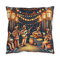 Puerto Rico Culture Pillow Outdoor Pillow  Parranda en la Calle Latin Street Music Festival Throw Pillow