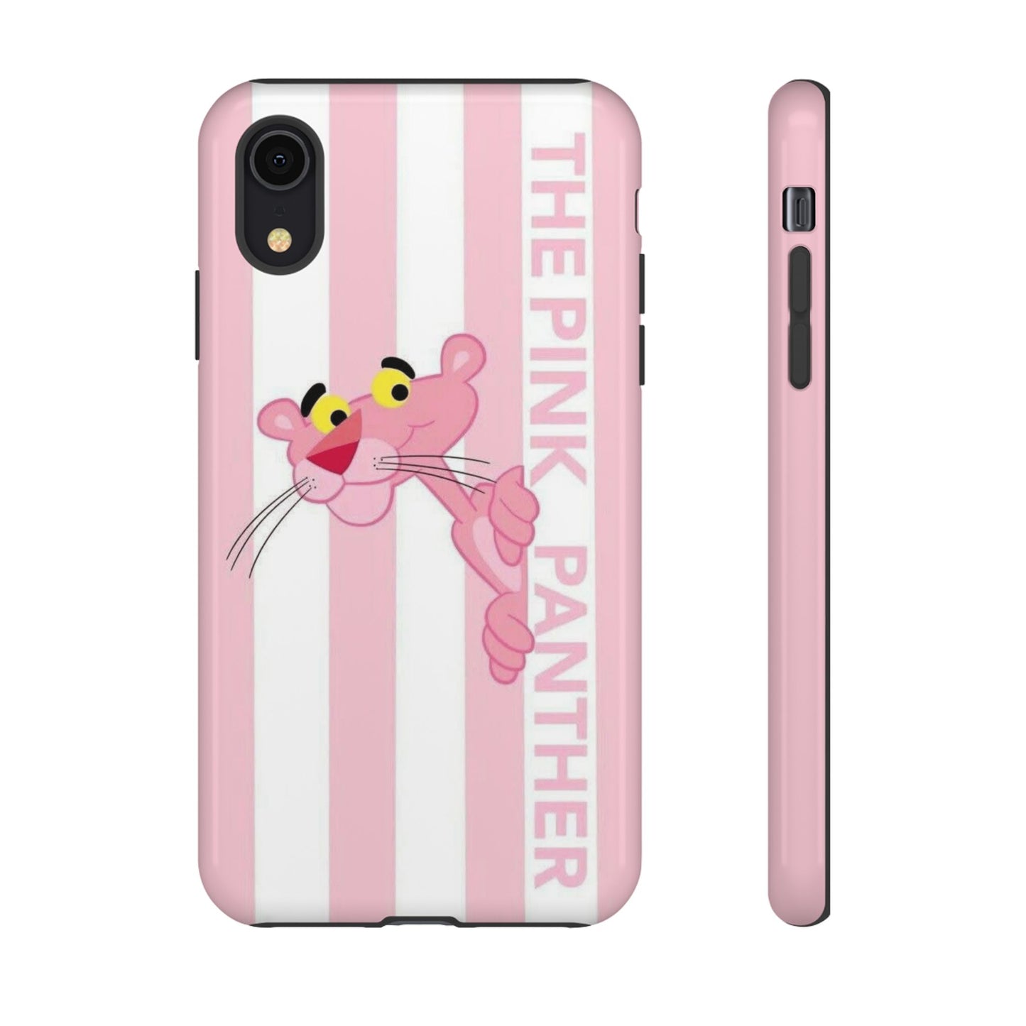 Pink Panther Tough Case Retro Striped Phone Case with "The Pink Panther" Design